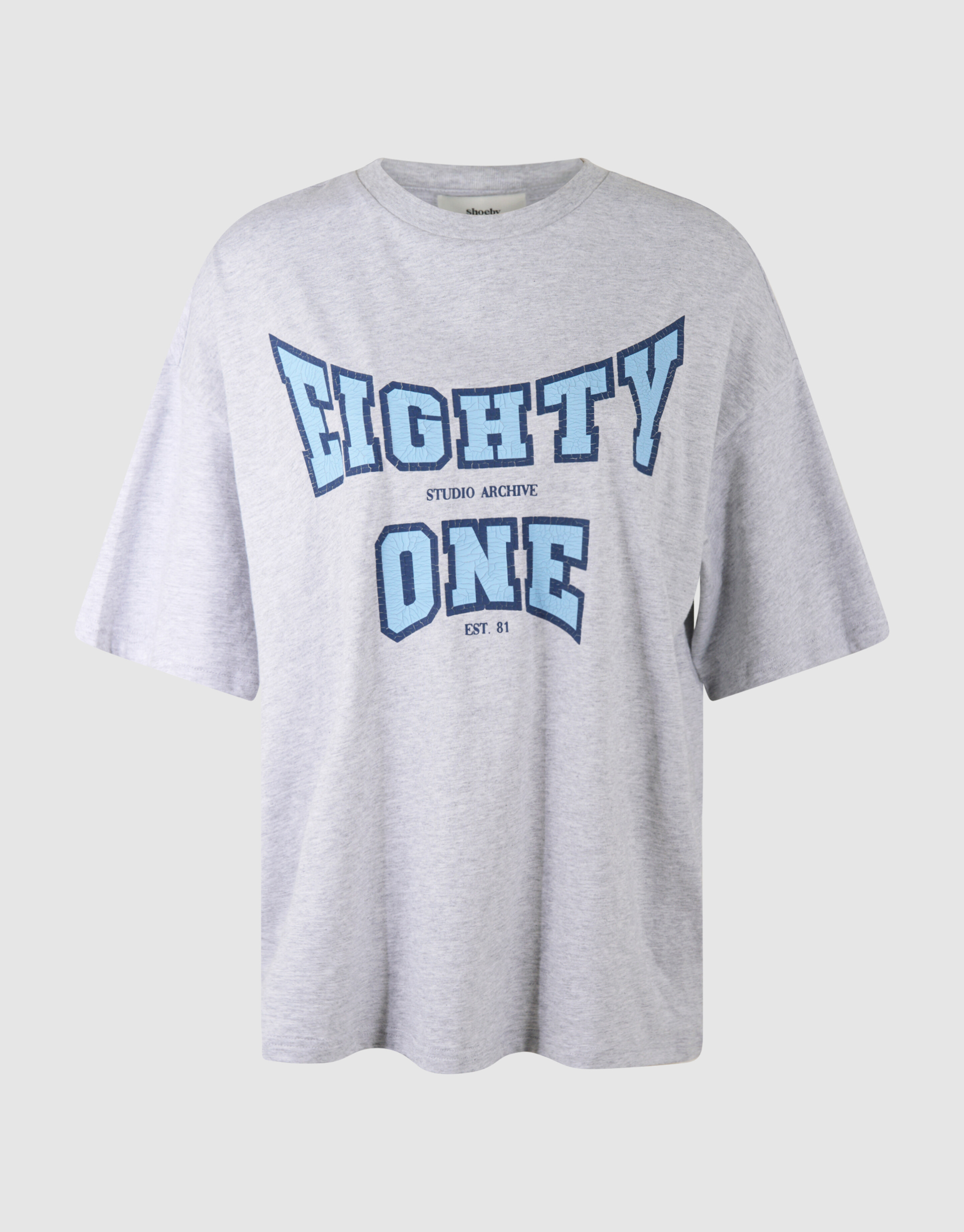 Eighty One Artwork T-shirt Lichtgrijs SHOEBY WOMEN