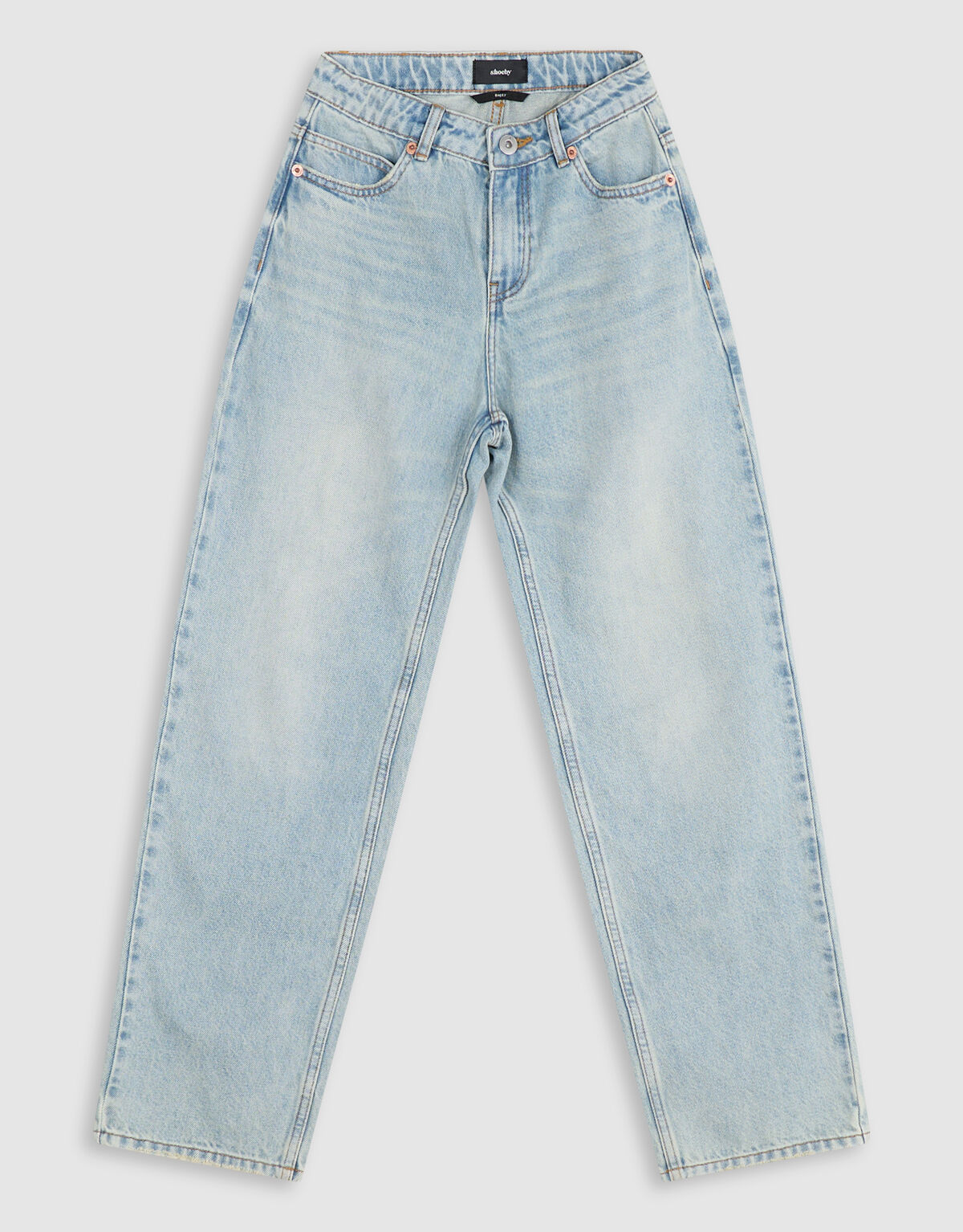 Baggy Fit Jeans Dirty Washed Lichtblauw SHOEBY BOYS