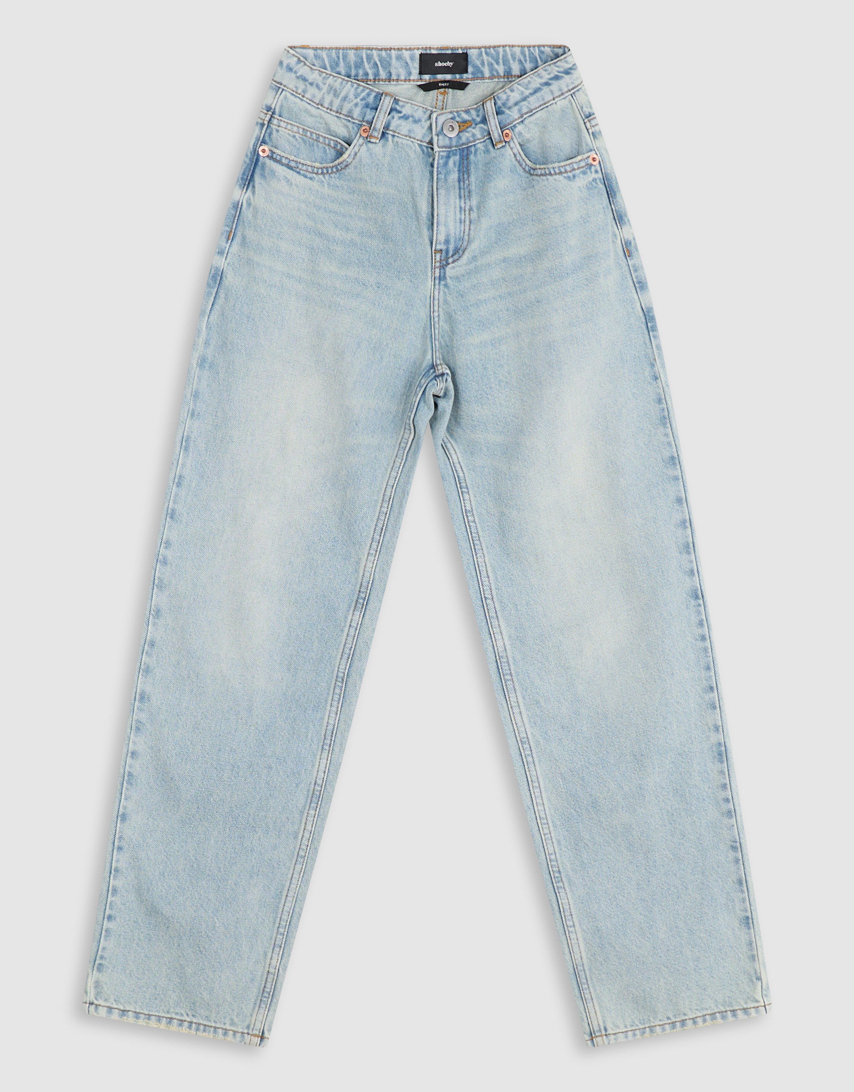 Baggy Fit Jeans Dirty Washed Lichtblauw SHOEBY BOYS