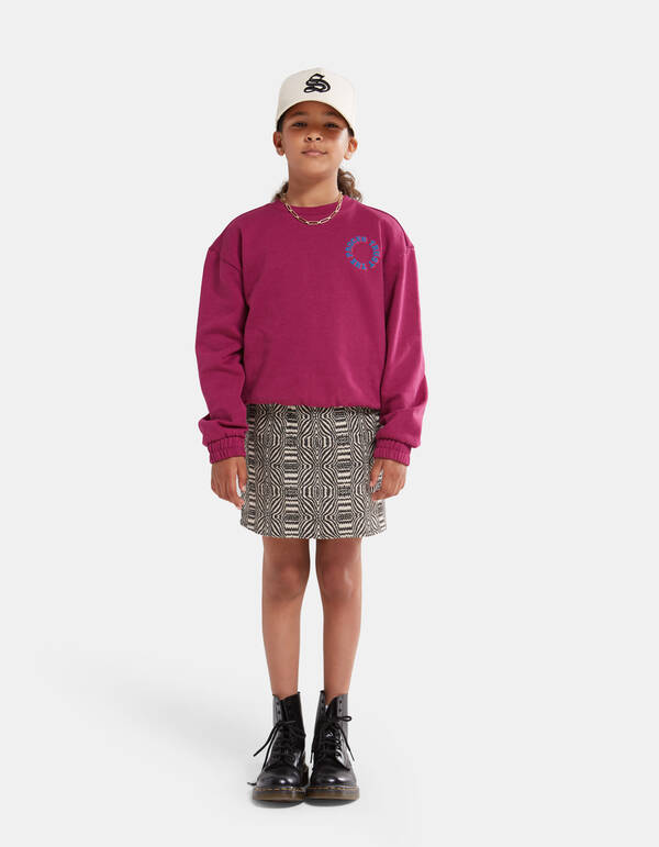 Jacquard Rok Zwart/Beige SHOEBY GIRLS