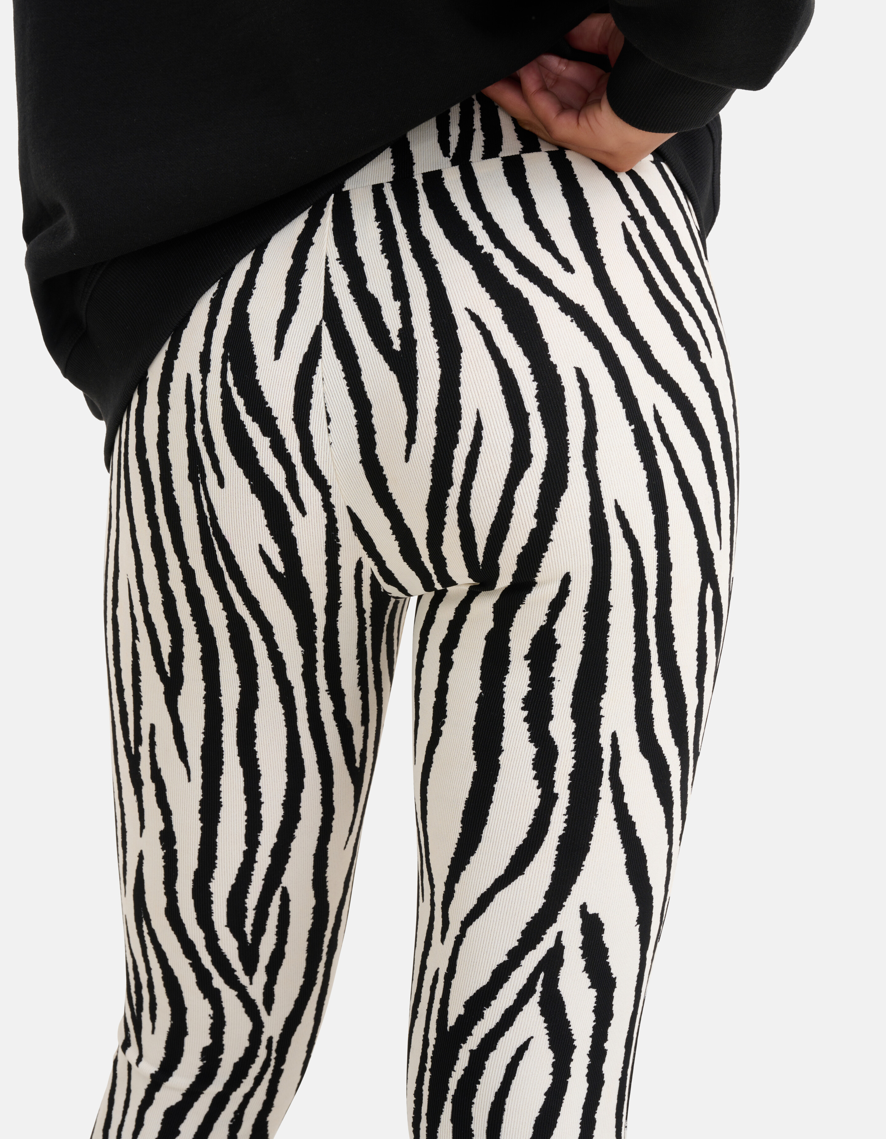Zebra Print Legging Zwart/Wit SHOEBY WOMEN