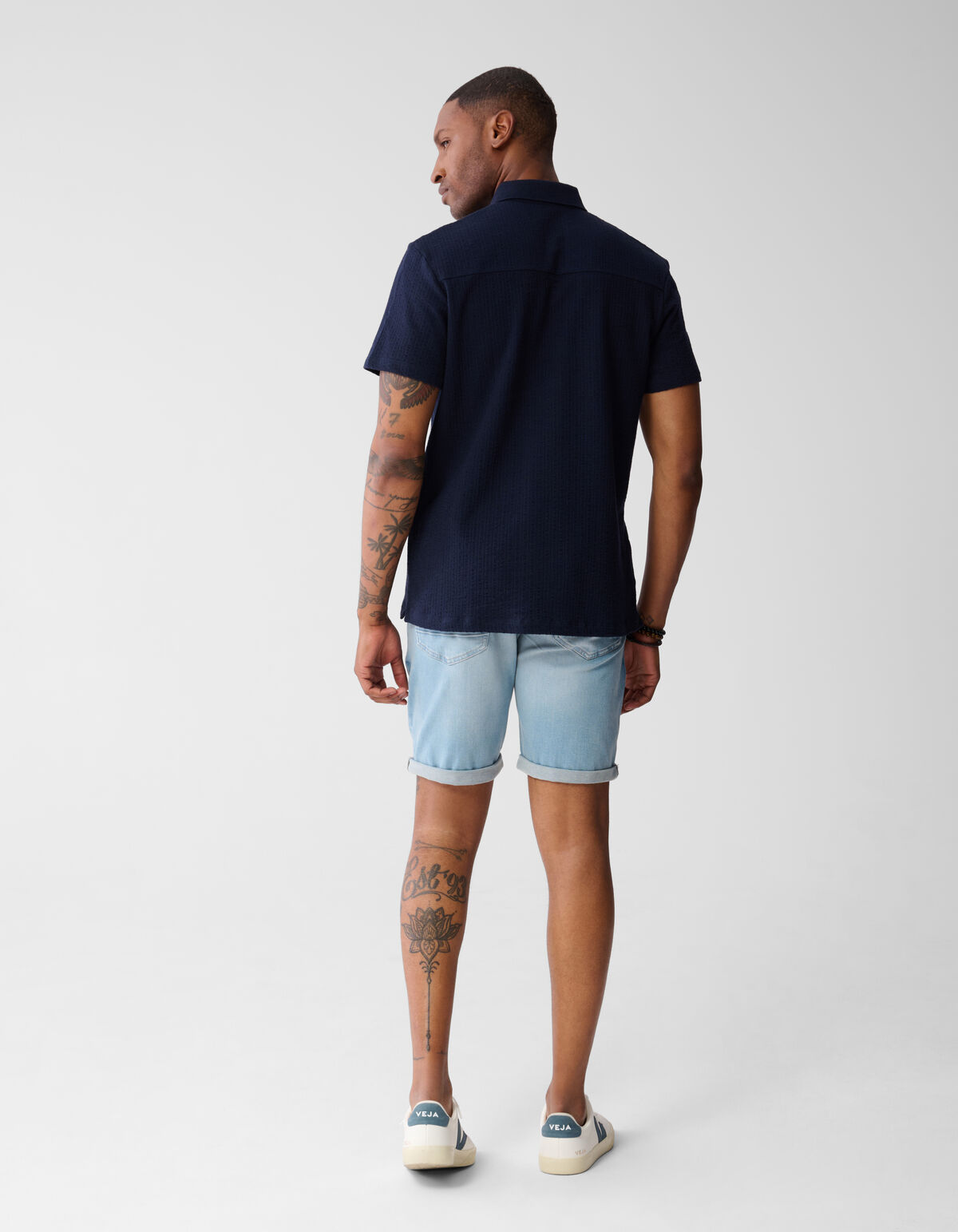 Structuur Polo Donkerblauw SHOEBY MEN