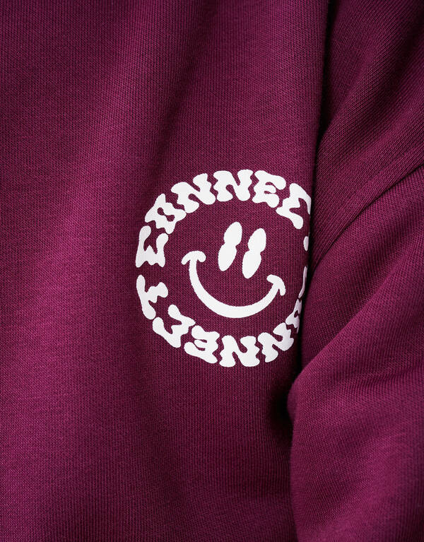 Connect Artwork Sweater Donkerrood SHOEBY BOYS