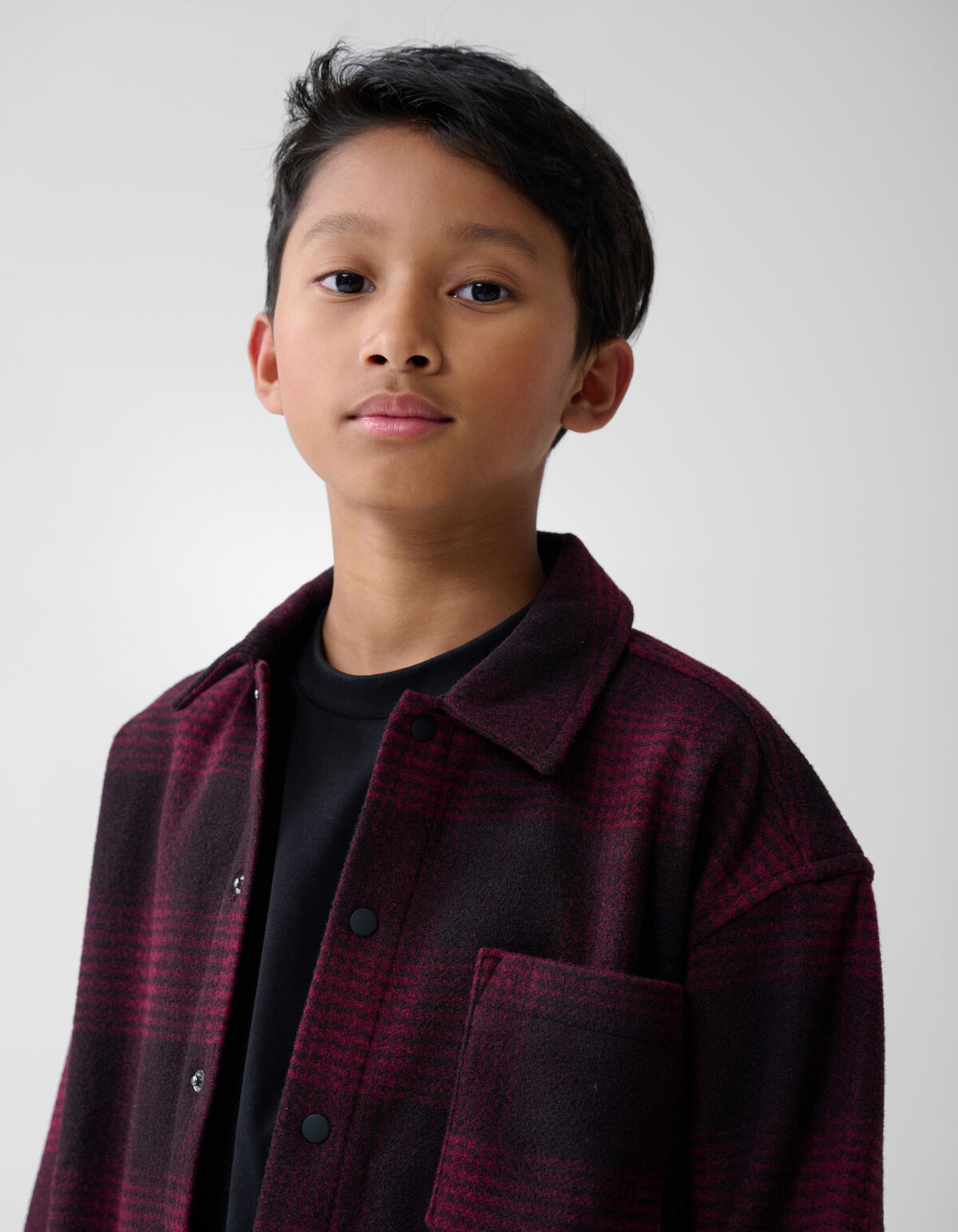 Ruiten Overshirt Donkerrood SHOEBY BOYS