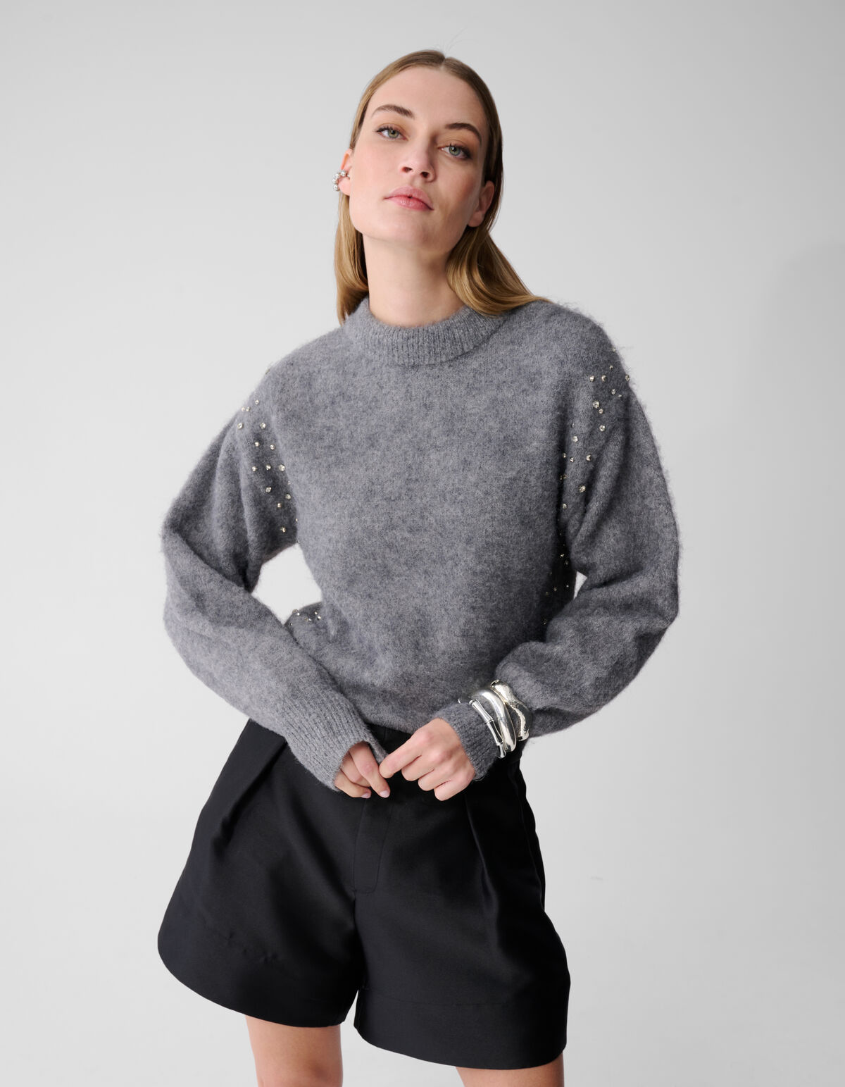 Strass Trui Grijs SHOEBY WOMEN