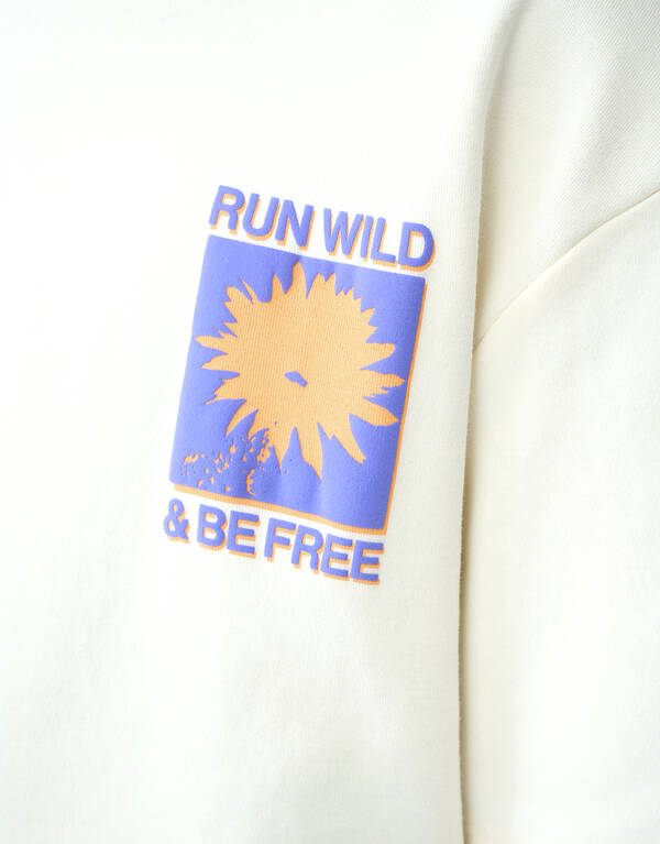 Run Wild Artwork T-shirt Gebroken Wit SHOEBY BOYS