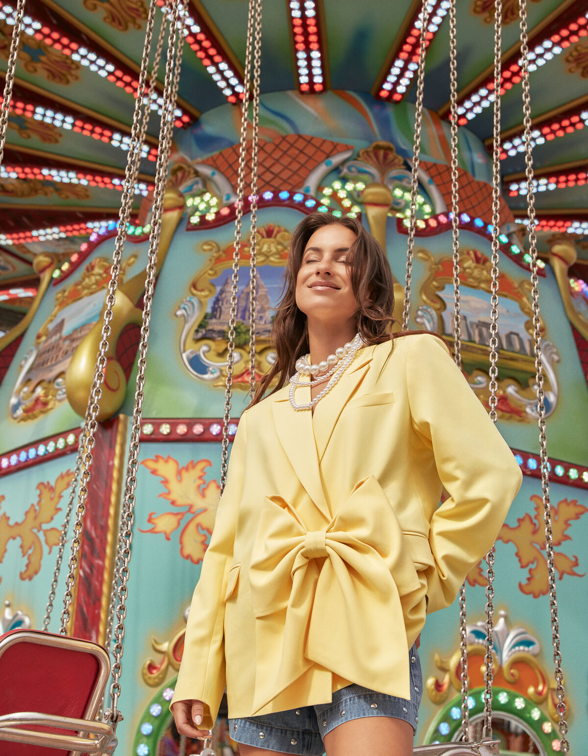 Oversized Strik Blazer Lichtgeel By Lizzy SHOEBY WOMEN