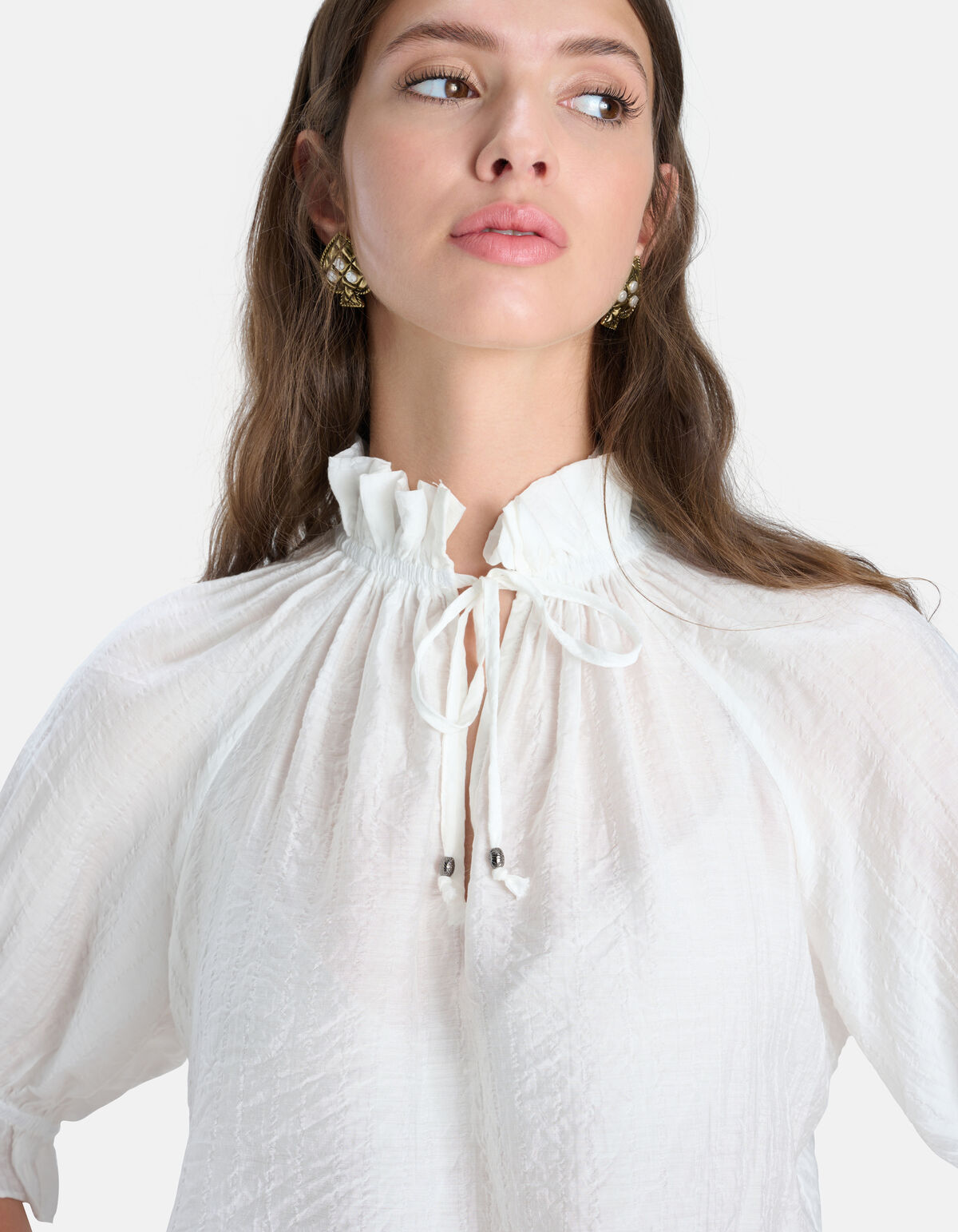V-hals Top Wit SHOEBY WOMEN