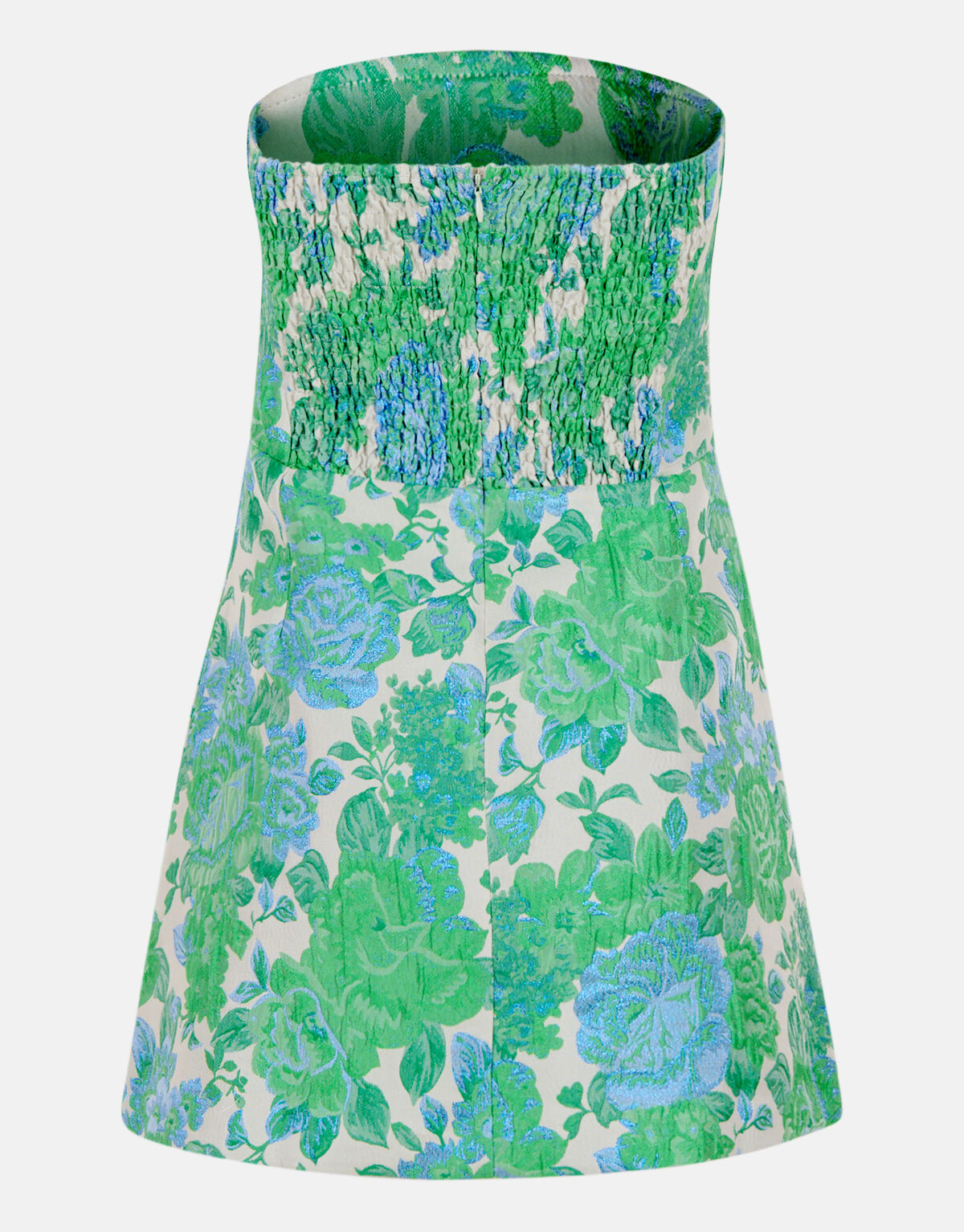 Strapless Jacquard Jurk Groen SHOEBY WOMEN