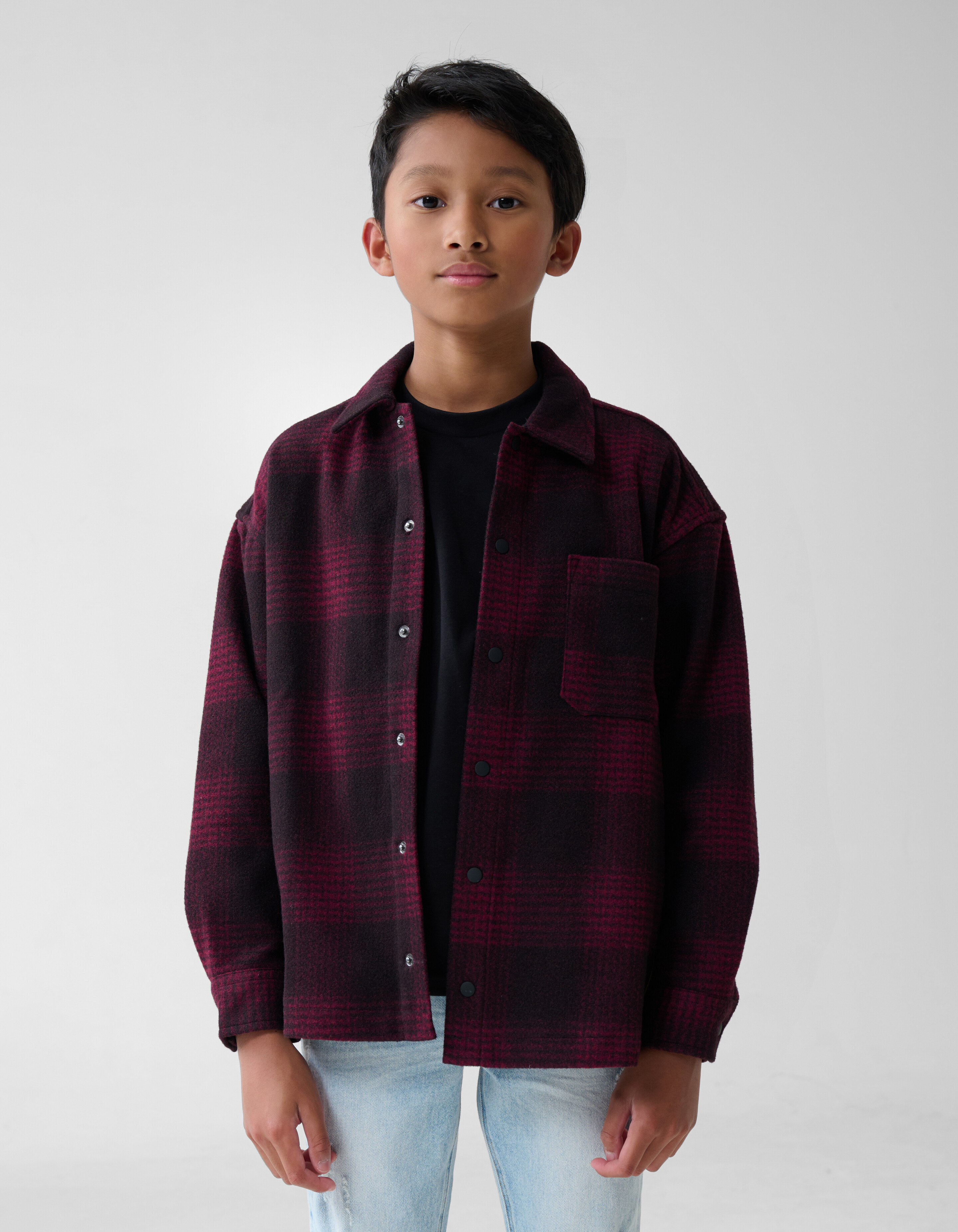 Ruiten Overshirt Donkerrood SHOEBY BOYS