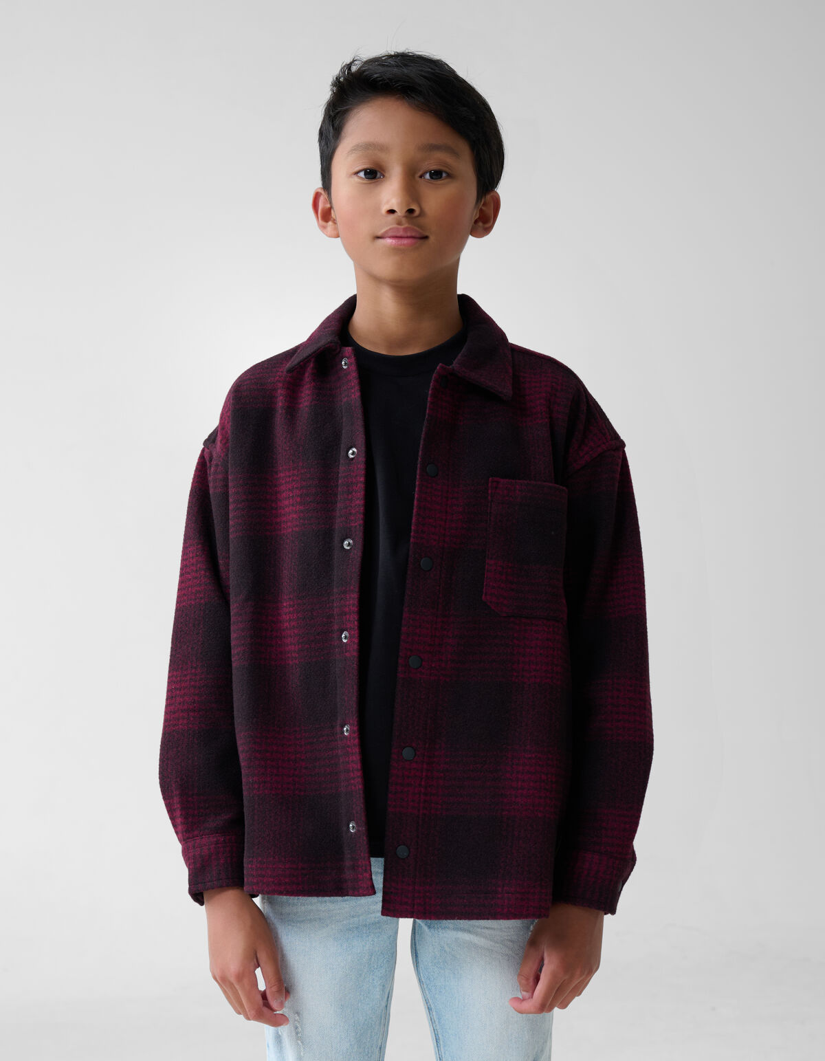 Ruiten Overshirt Donkerrood SHOEBY BOYS