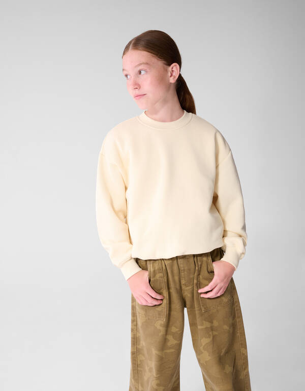 Glitter Balloon Fit Sweater Gebroken Wit SHOEBY GIRLS