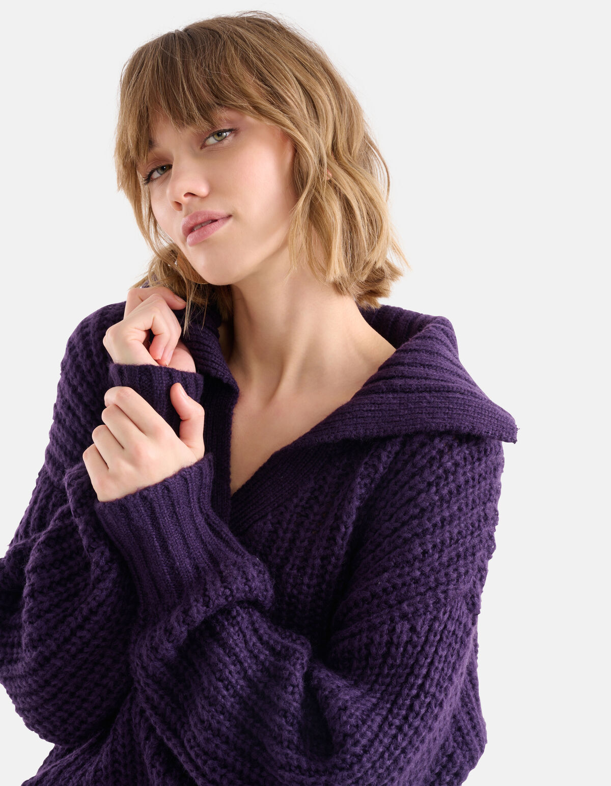 Collar Trui Donkerpaars SHOEBY WOMEN