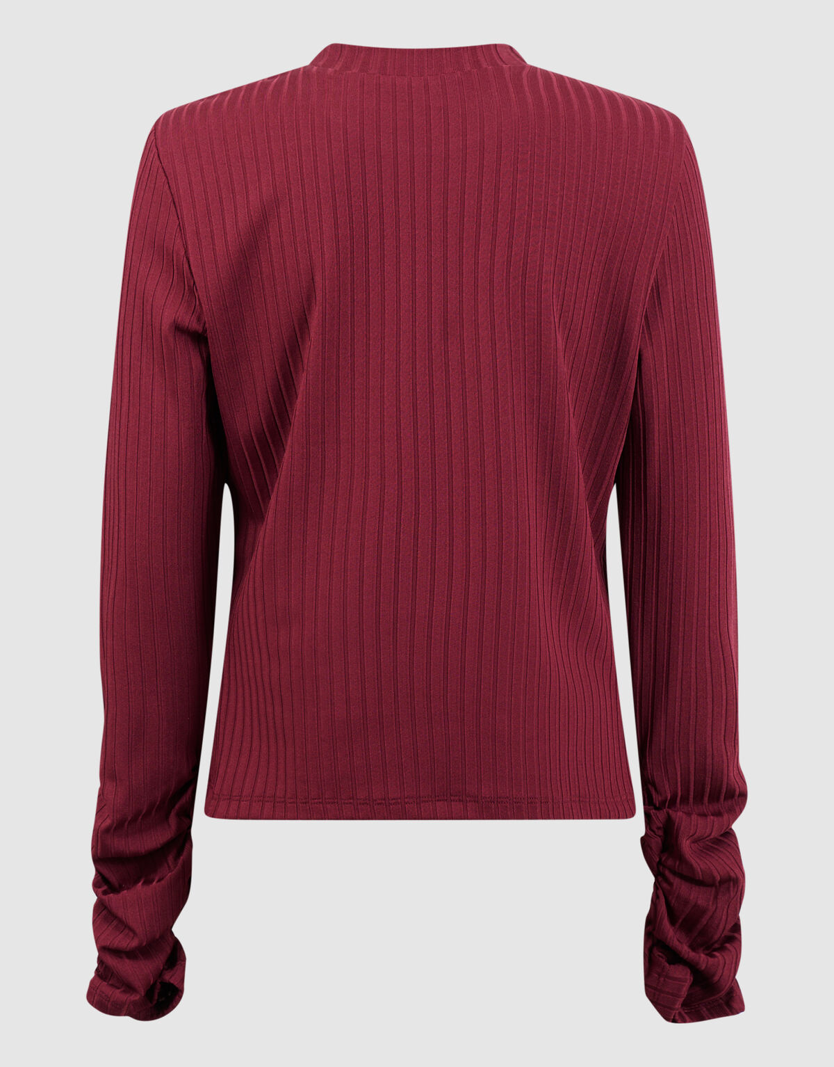 Soft Puff Rib Longsleeve Donkerrood SHOEBY GIRLS