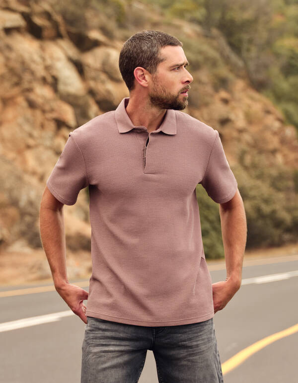 Structuur Polo Lichtbruin SHOEBY MEN