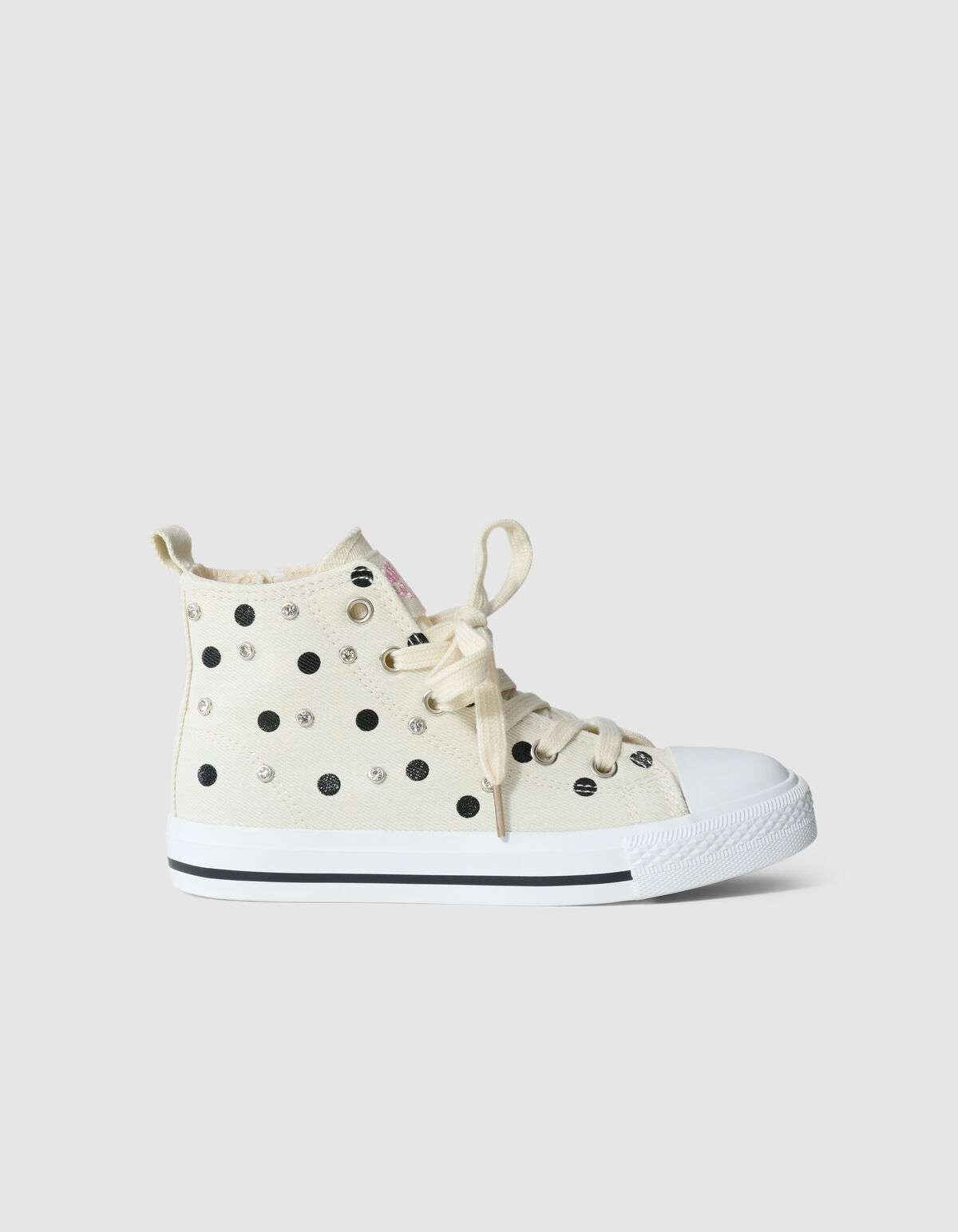 Polkadot Strass Sneakers Gebroken Wit SHOEBY SHOES