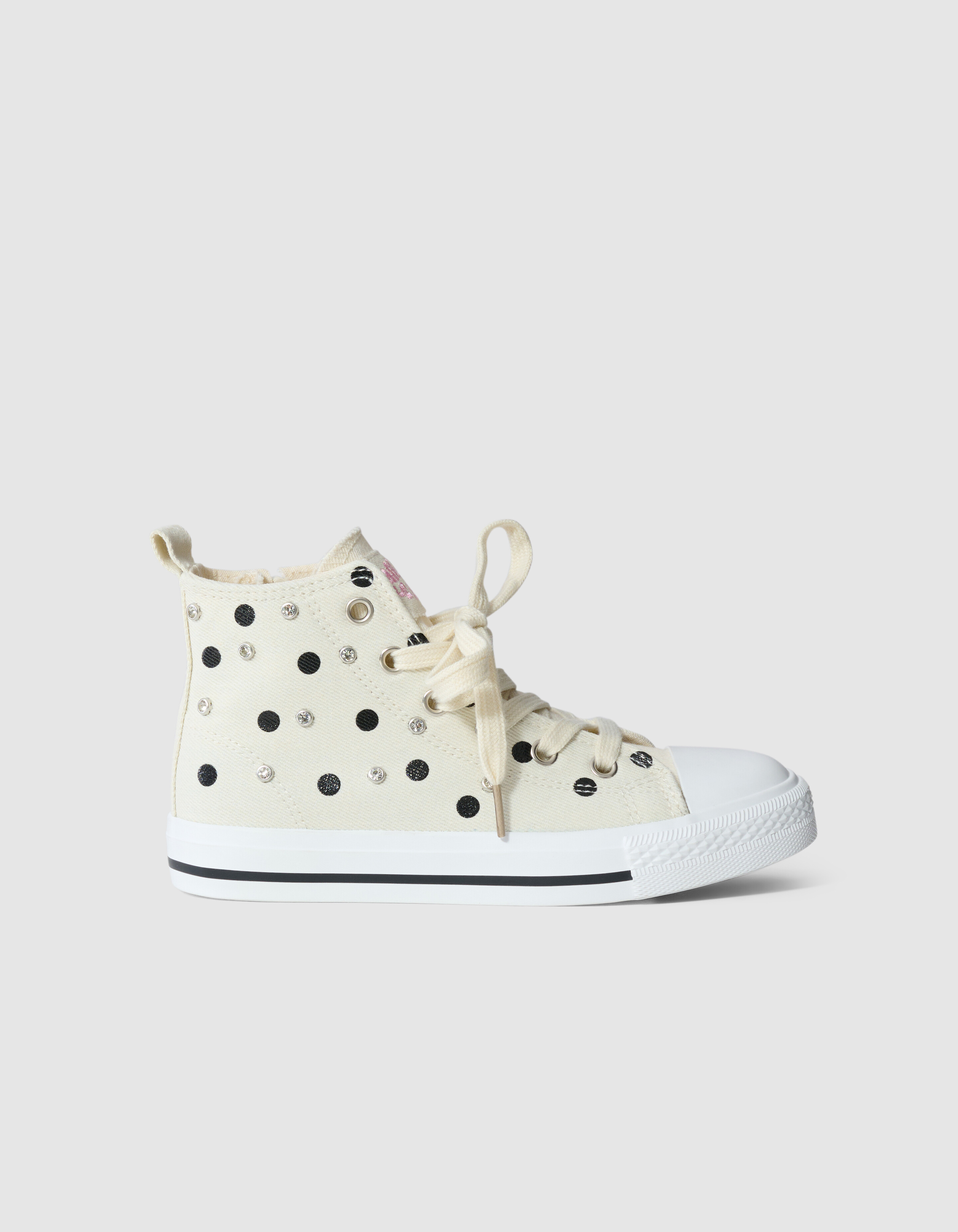 Polkadot Strass Sneakers Gebroken Wit SHOEBY SHOES