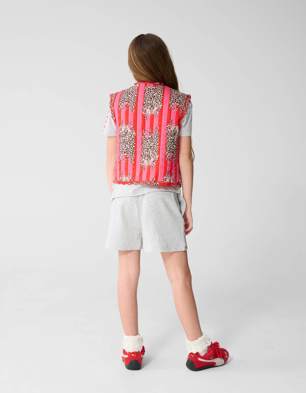 Quilted Leopard Gilet Roze SHOEBY GIRLS