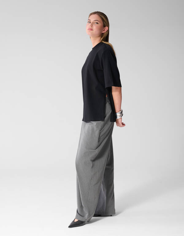 Split T-shirt Zwart SHOEBY WOMEN