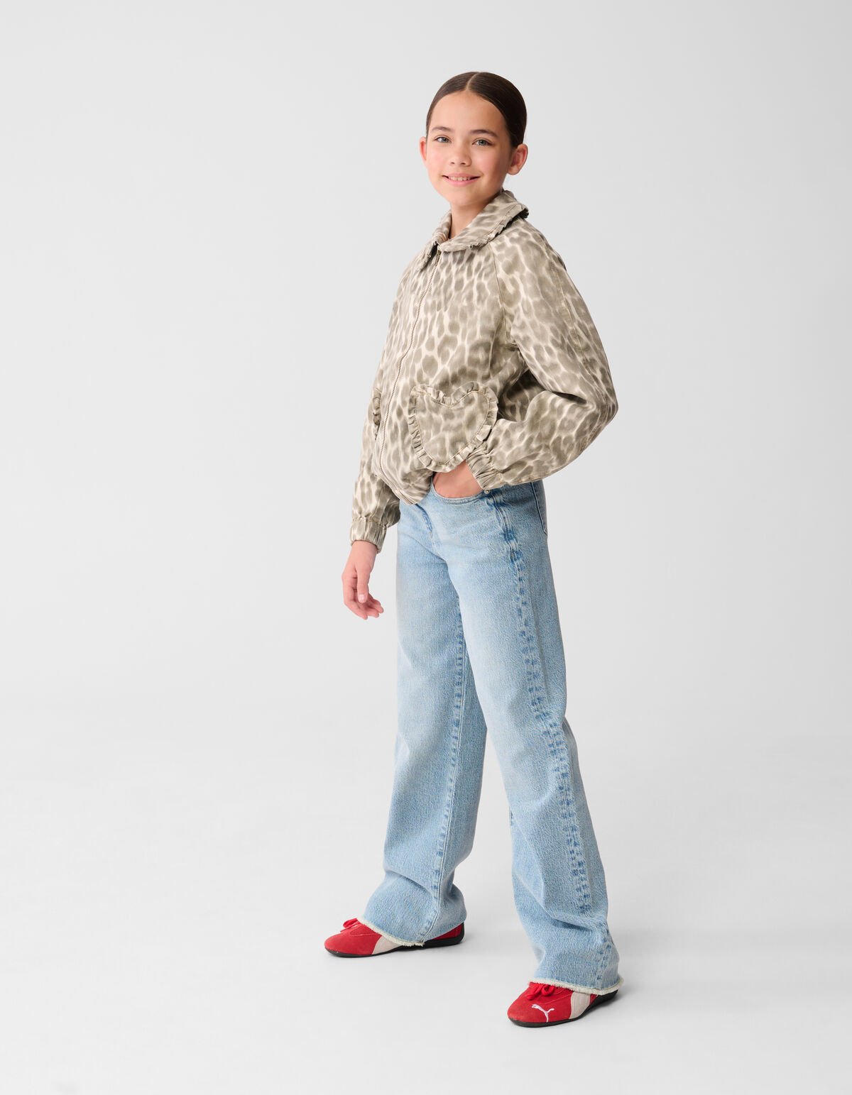 Leopard Heart Jack Lichtbruin SHOEBY GIRLS