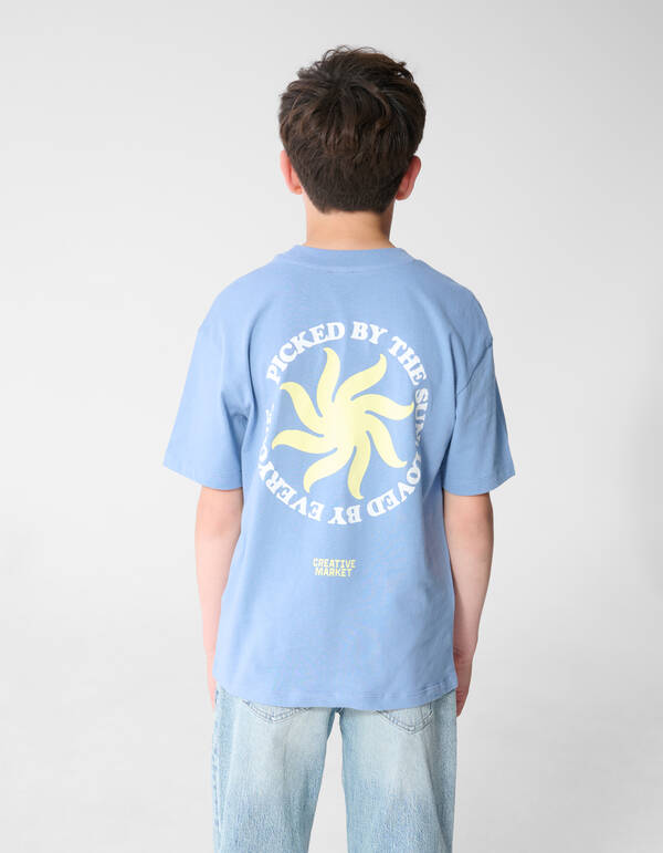 Market Artwork T-shirt Blauw SHOEBY BOYS