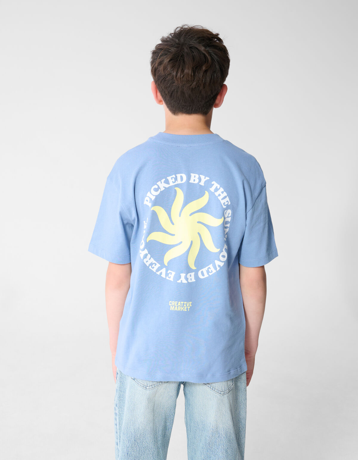 Market Artwork T-shirt Blauw SHOEBY BOYS