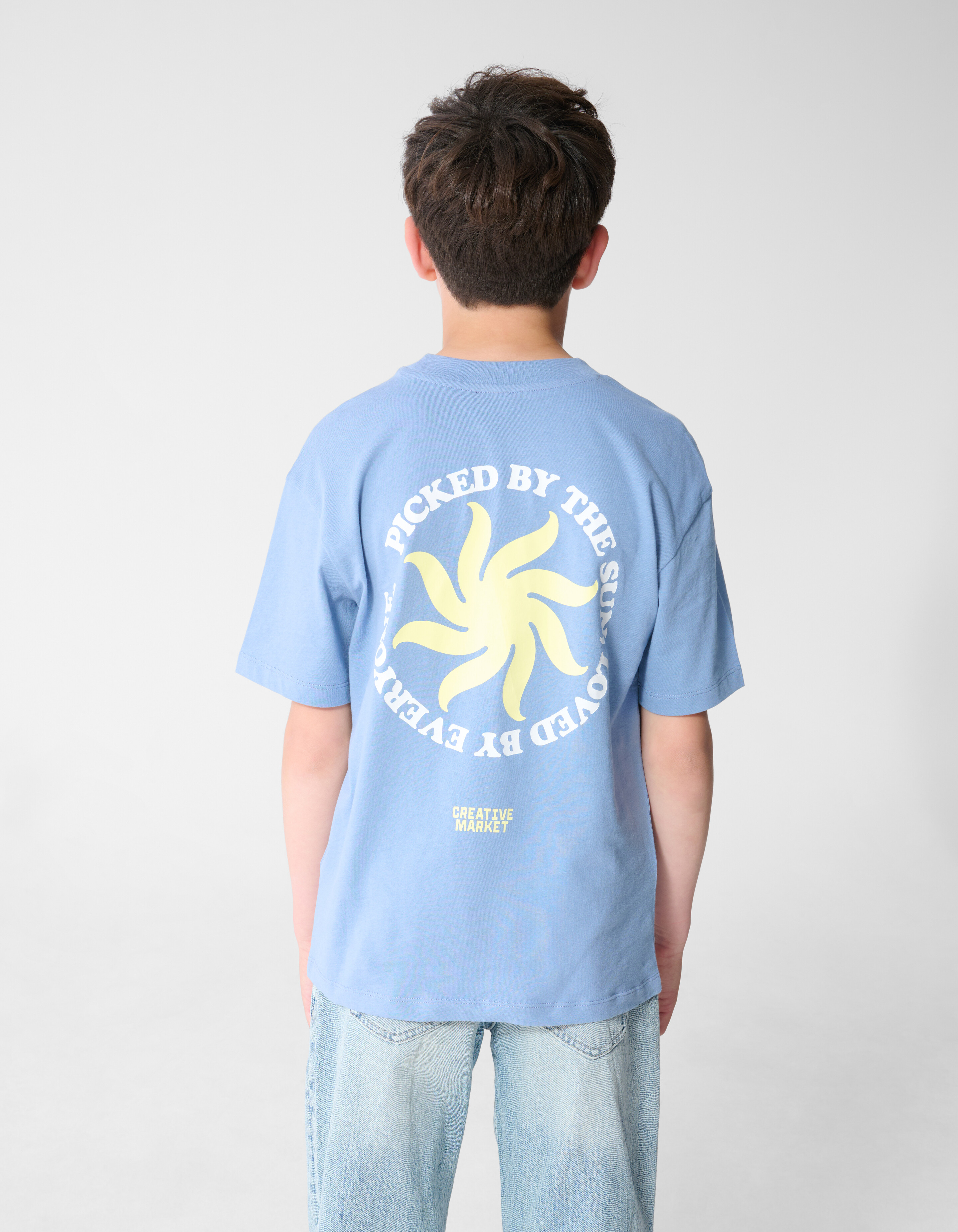 Market Artwork T-shirt Blauw SHOEBY BOYS