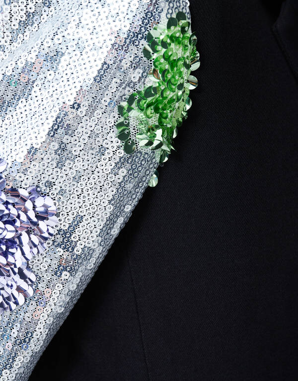 Flower Sequin Blazer Zwart SHOEBY GIRLS