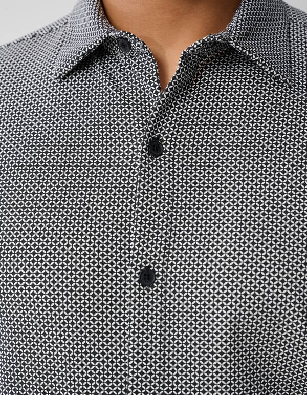 Printed Logo Overhemd Gebroken Wit SHOEBY MEN