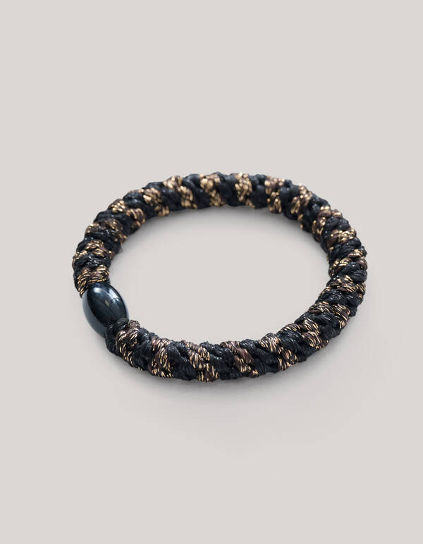 Lurex Haarelastiek Zwart/Bruin SHOEBY ACCESSOIRES