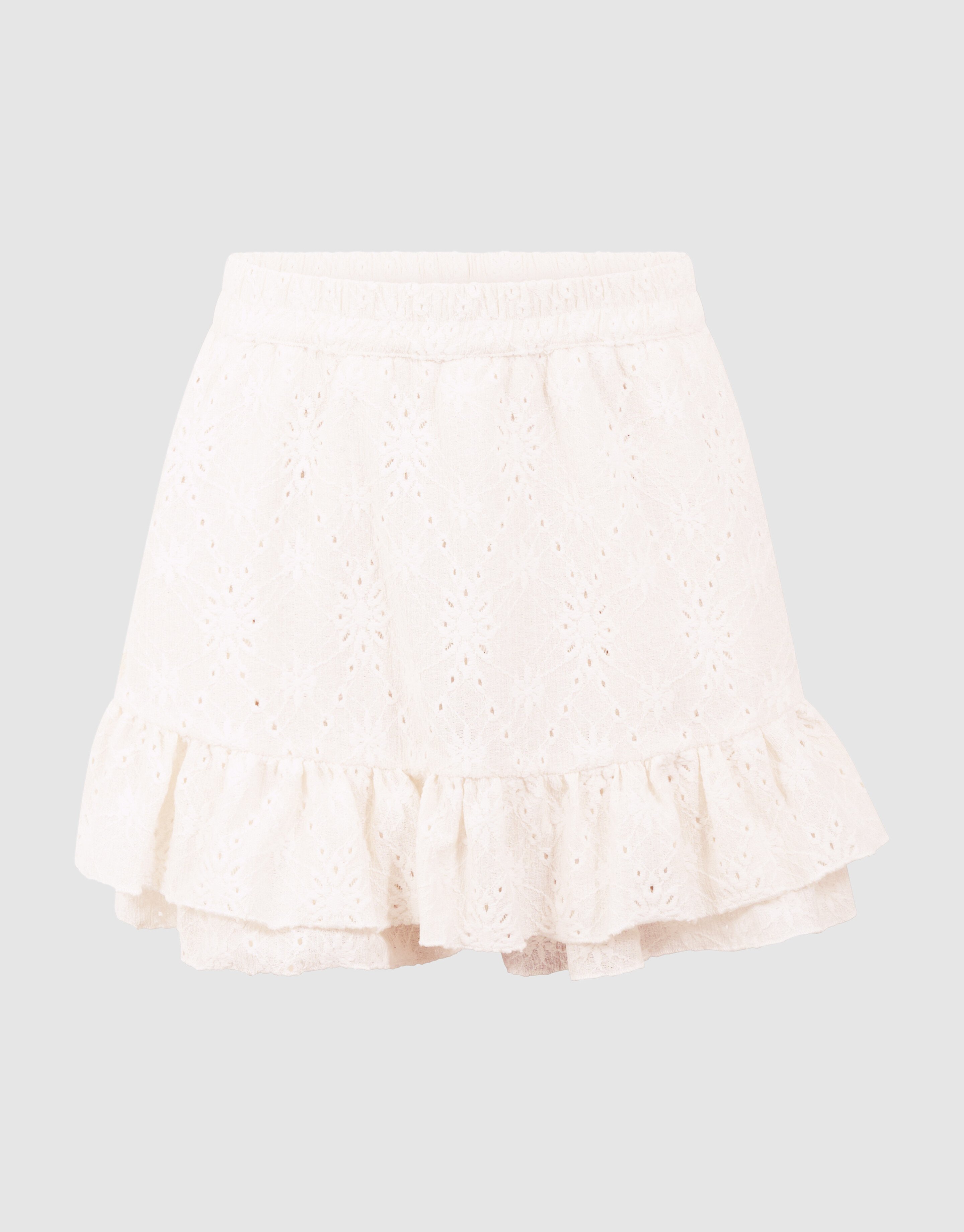 Embroidery Ruffle Skort Wit SHOEBY GIRLS