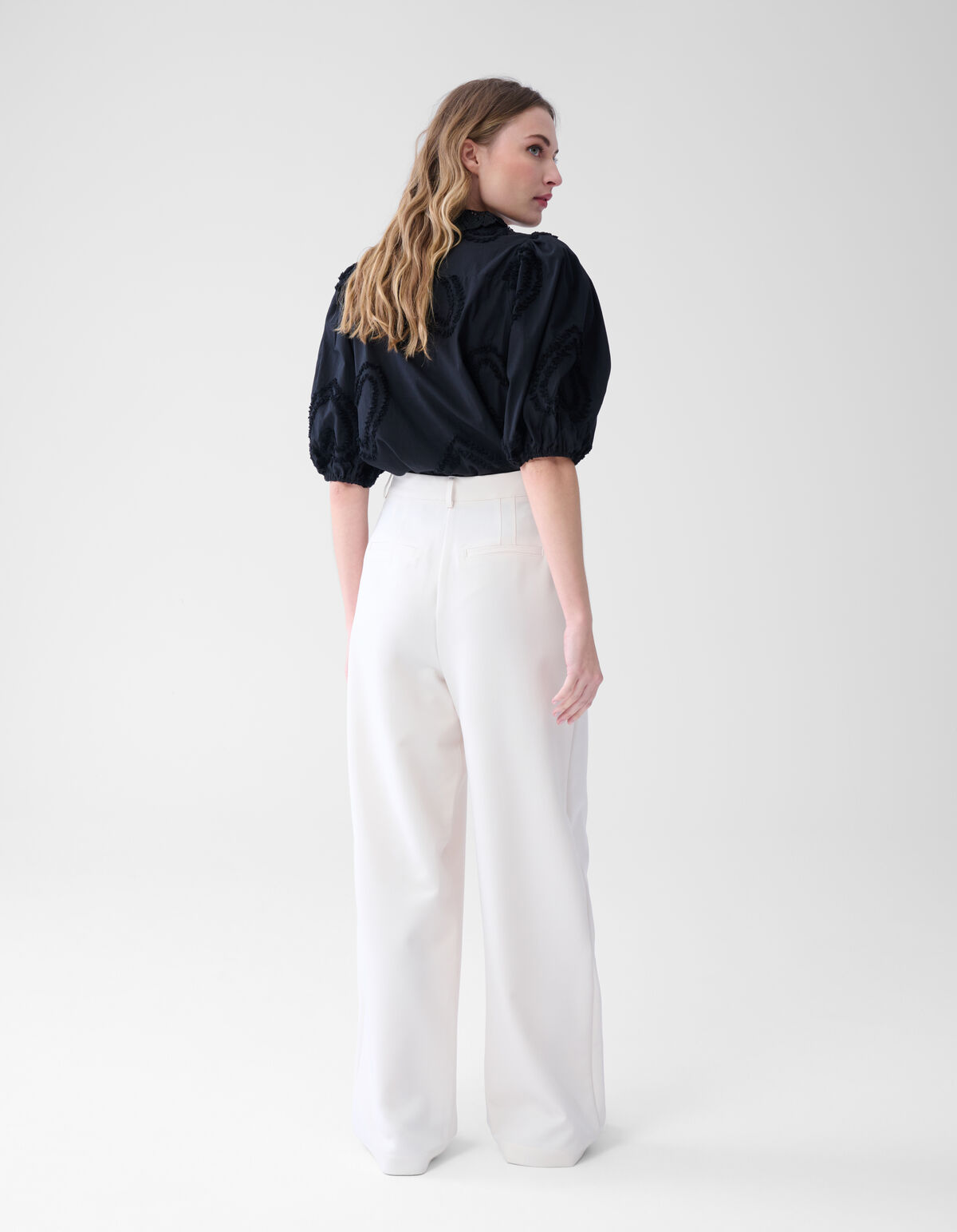 Wide Leg Broek Wit SHOEBY WOMEN