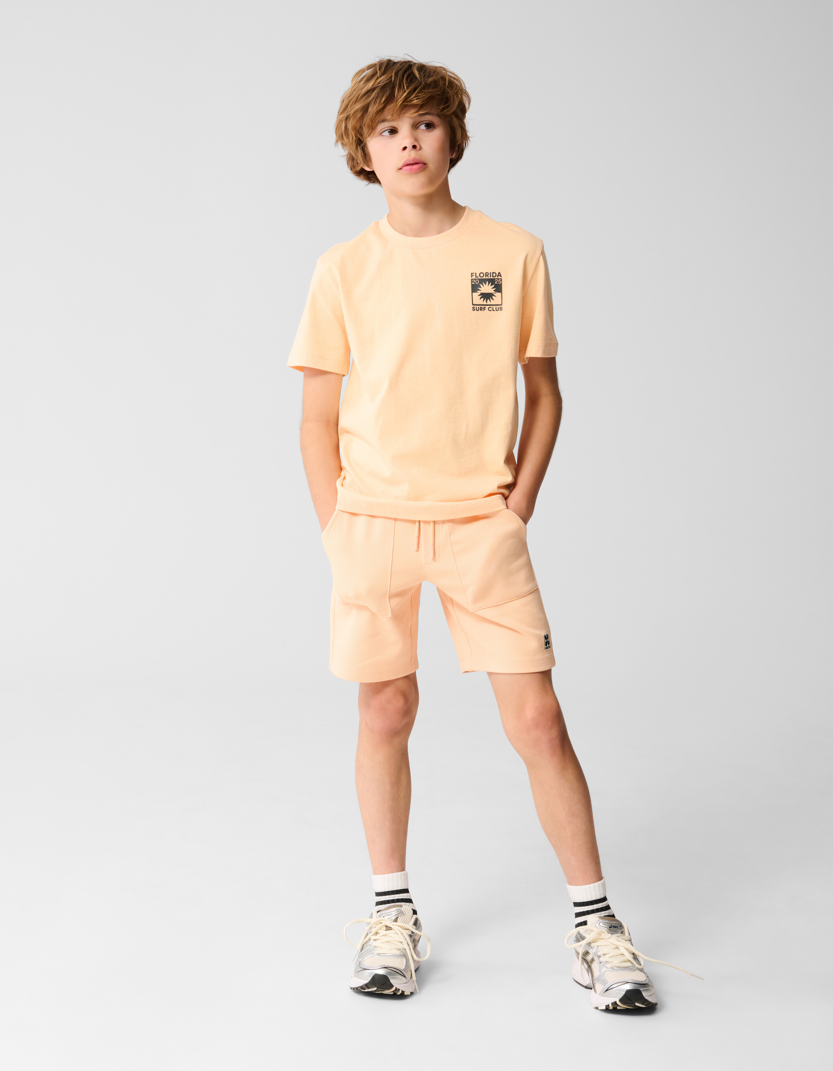 Surf Club Artwork T-shirt Lichtoranje SHOEBY BOYS