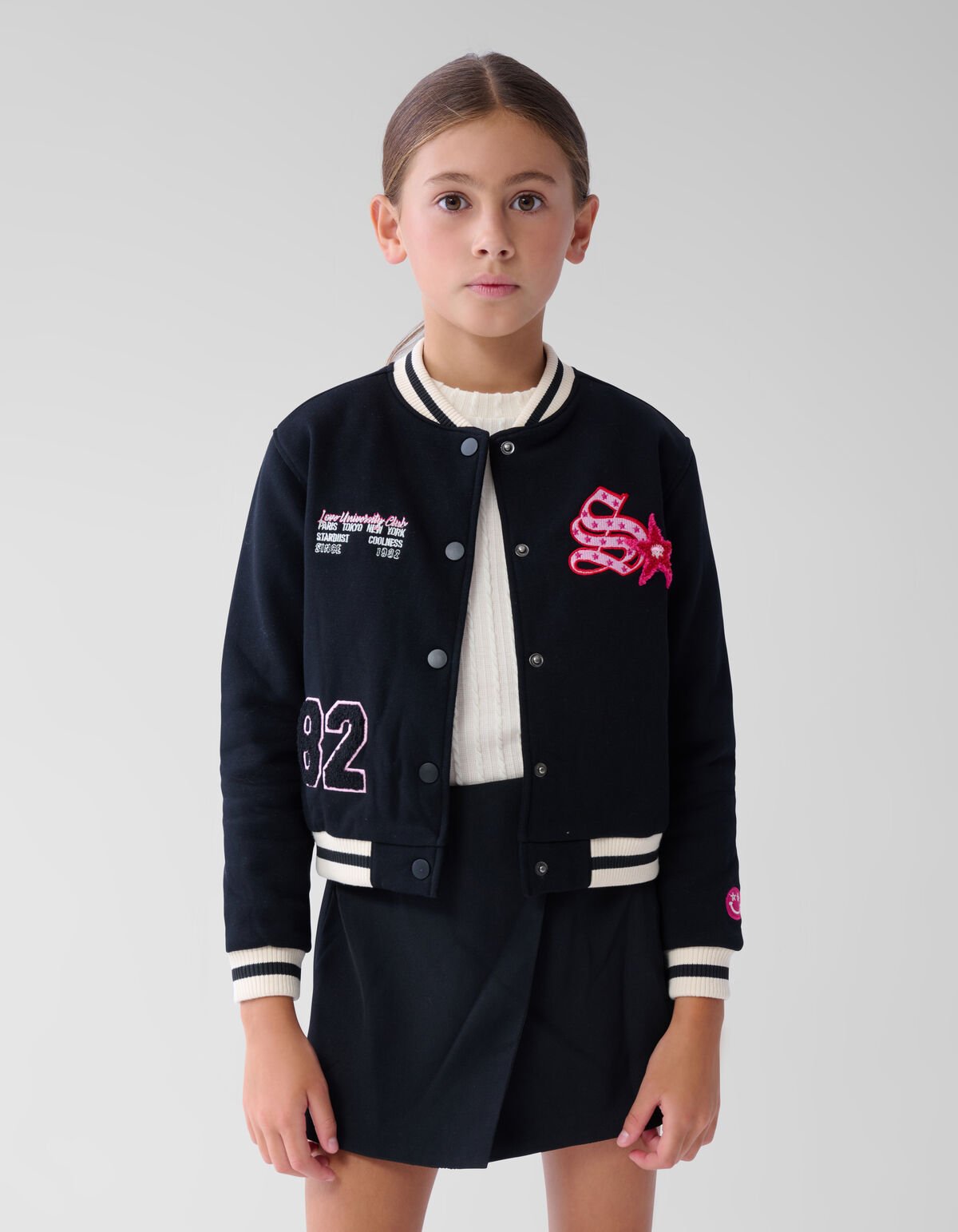 Varsity Bomber Zwart SHOEBY GIRLS