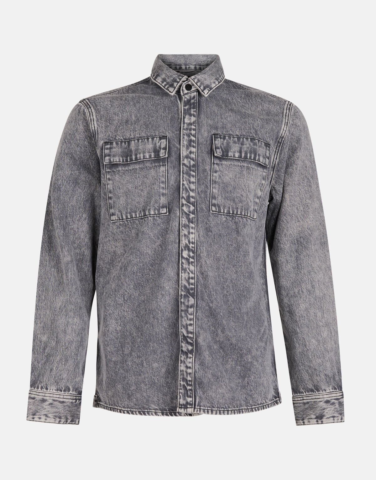 Denim Overhemd Grijs SHOEBY MEN
