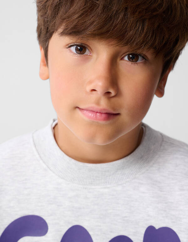 Good Mood Artwork Sweater Lichtgrijs SHOEBY BOYS