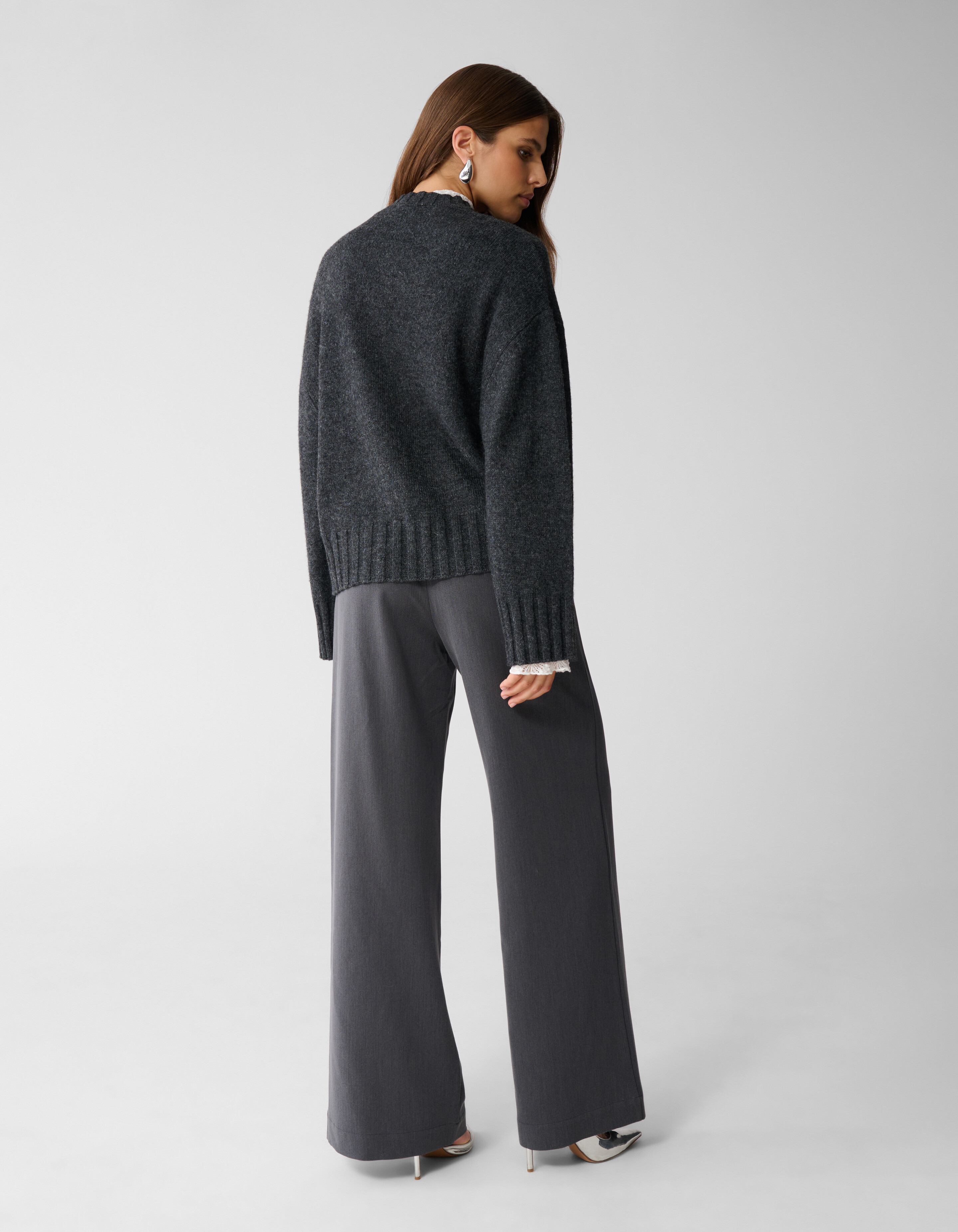 Oversized Gebreide Trui Donkergrijs By Mieke SHOEBY WOMEN