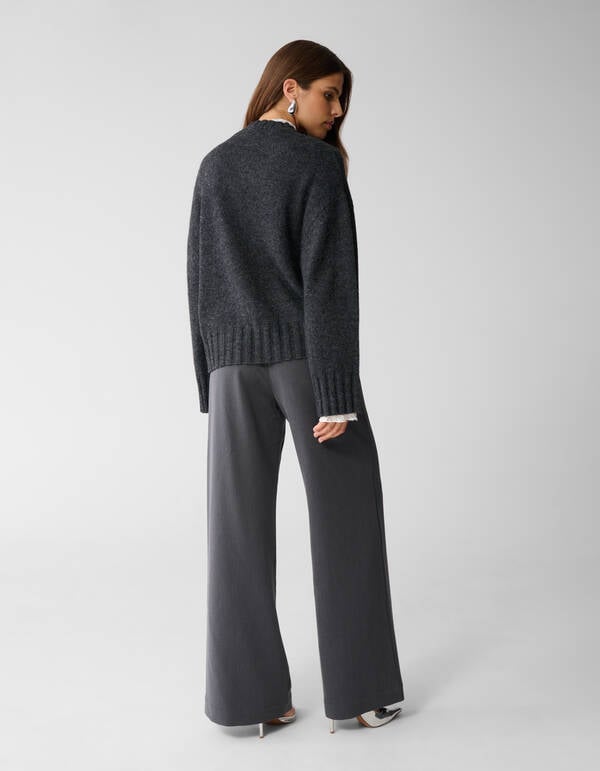 Oversized Gebreide Trui Donkergrijs By Mieke SHOEBY WOMEN