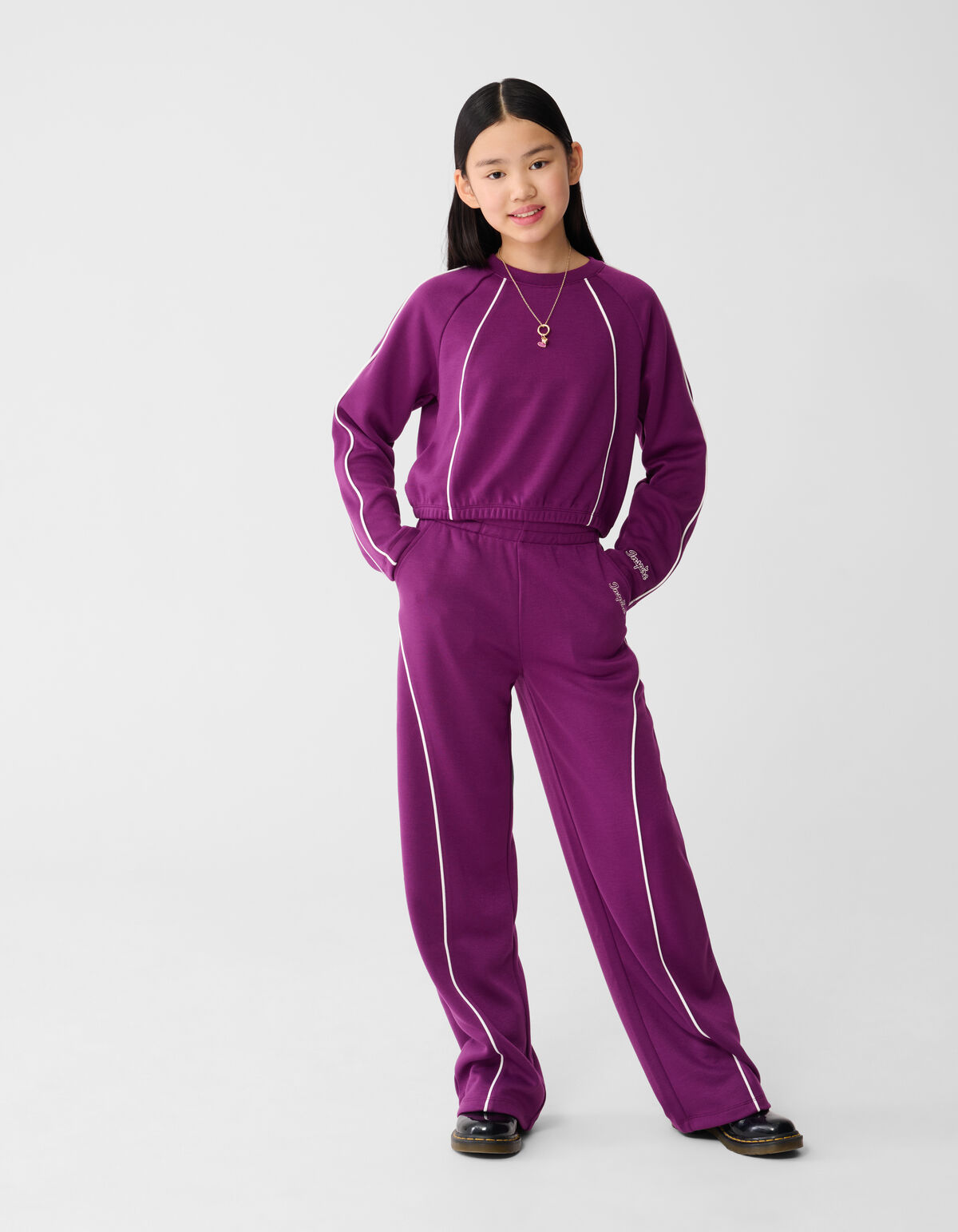 Piping Sweater Paars SHOEBY GIRLS