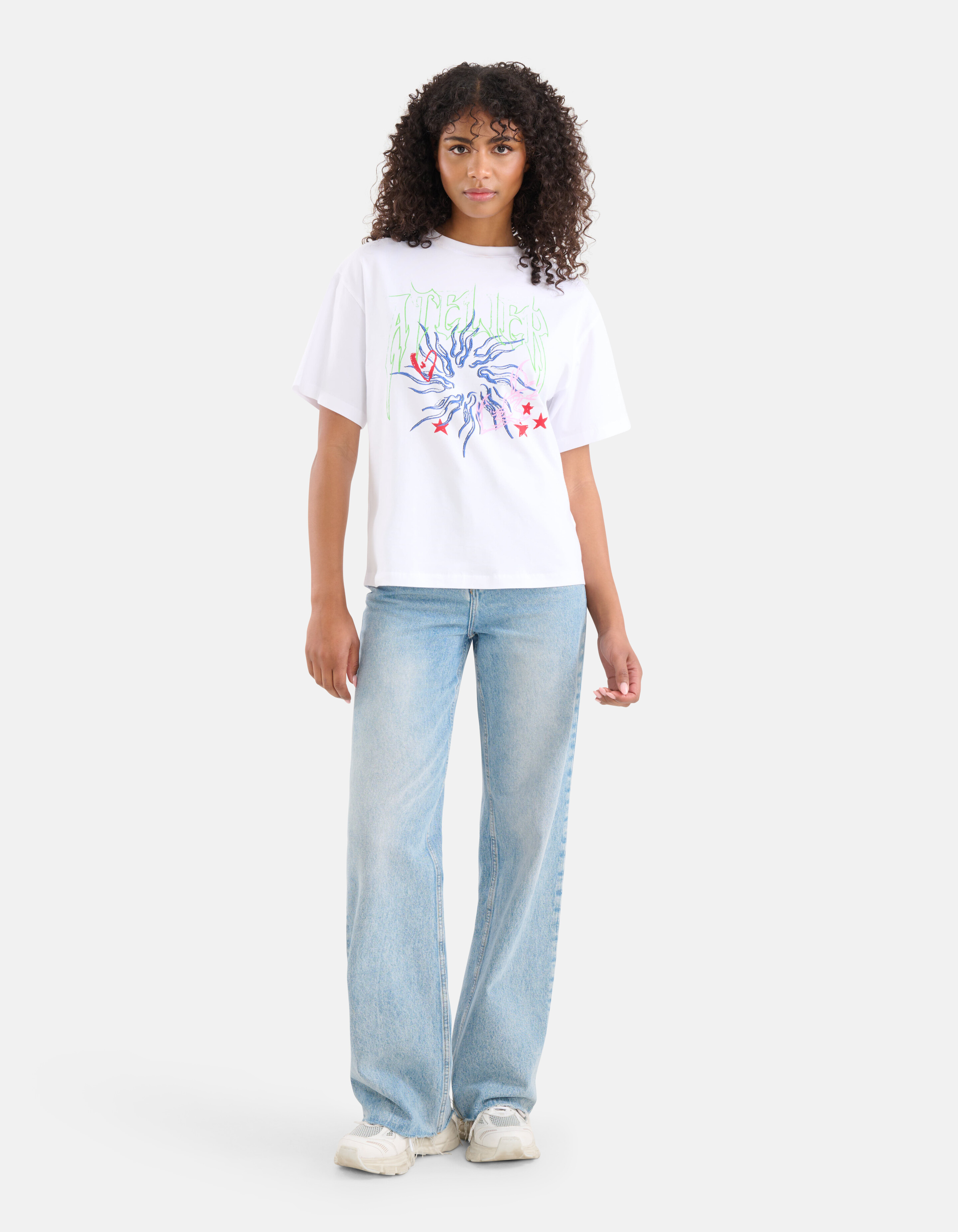 Artwork T-shirt Wit SHOEBY WOMEN