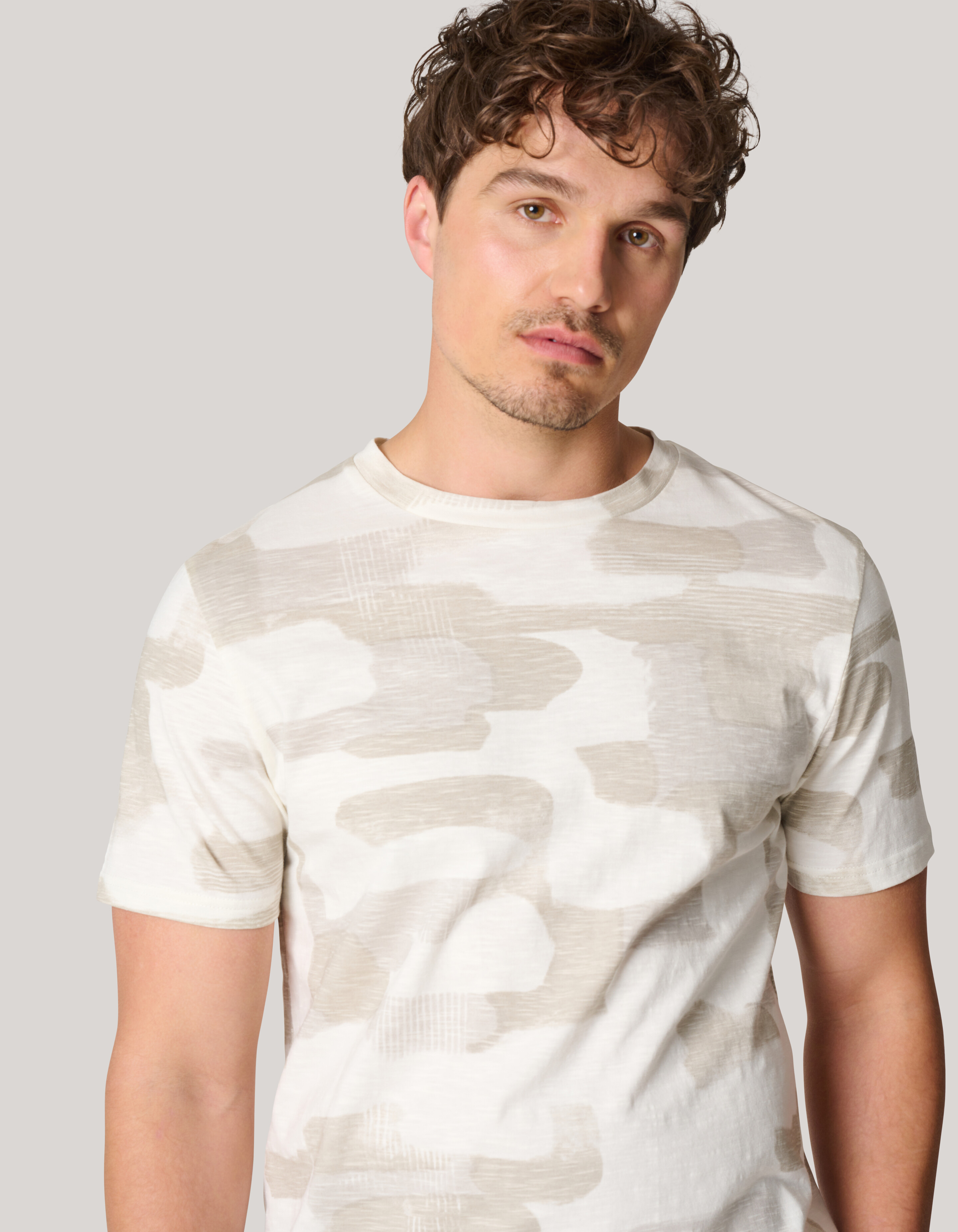 Printed Camo T-shirt Zand SHOEBY MEN