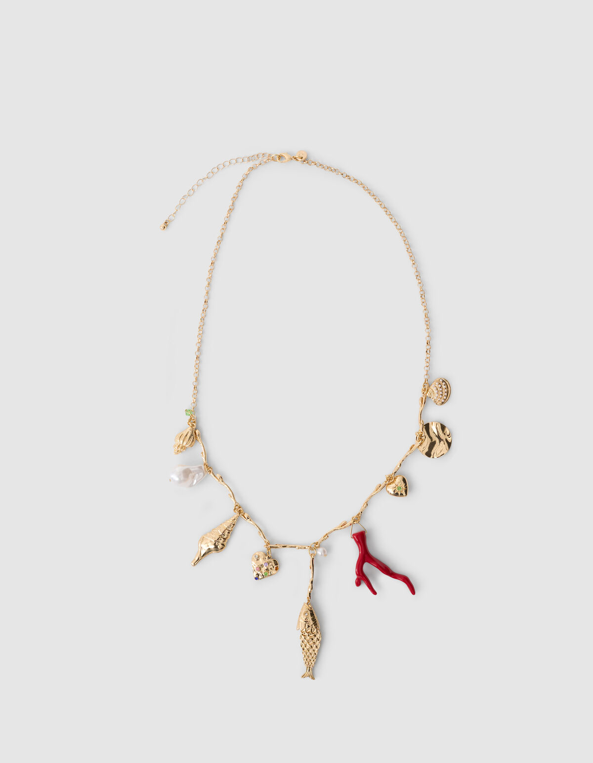 Fish Charm Ketting Goud SHOEBY ACCESSOIRES