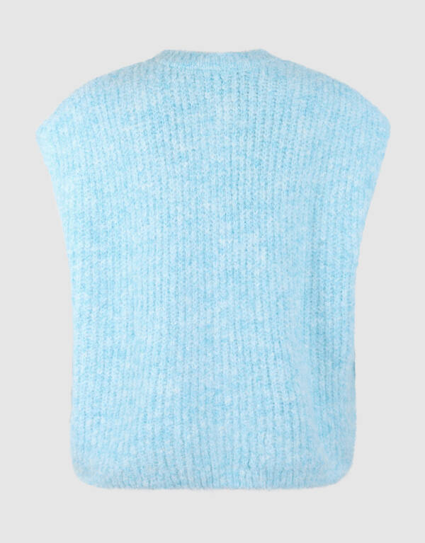 Hairy Button Gilet Lichtblauw SHOEBY WOMEN