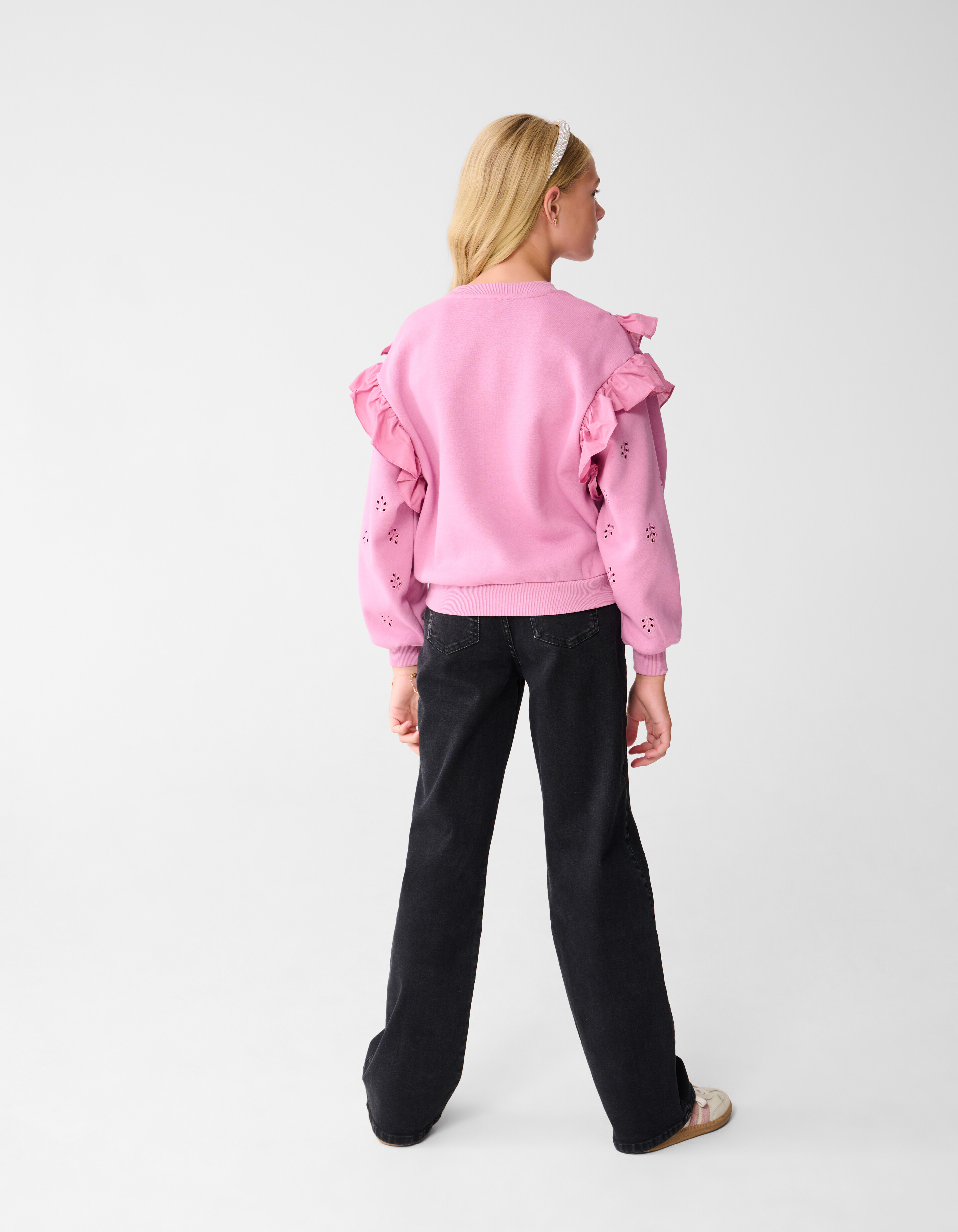 Shiny Heart Straight Fit Jeans Zwart SHOEBY GIRLS
