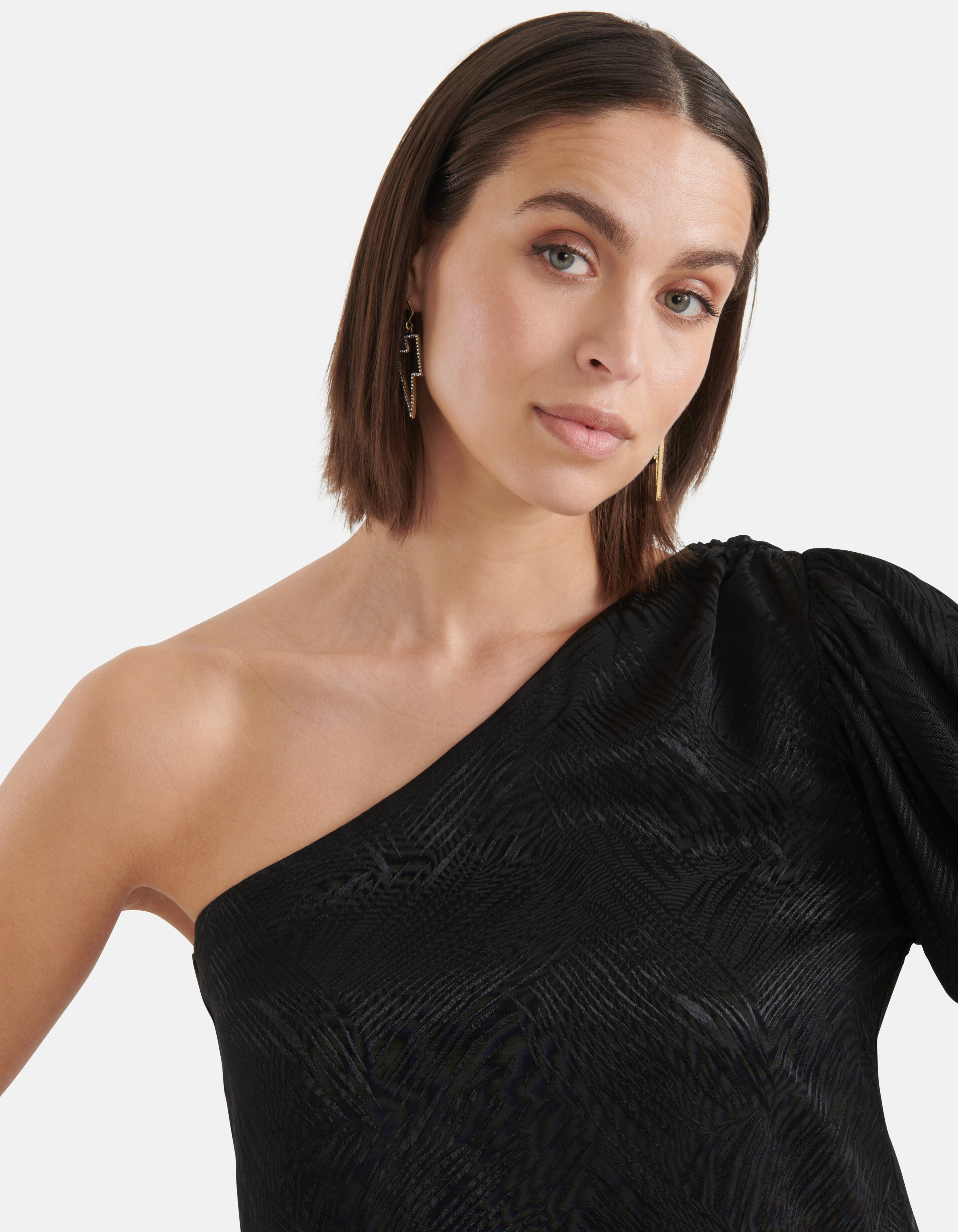 One Shoulder Top Zwart SHOEBY WOMEN