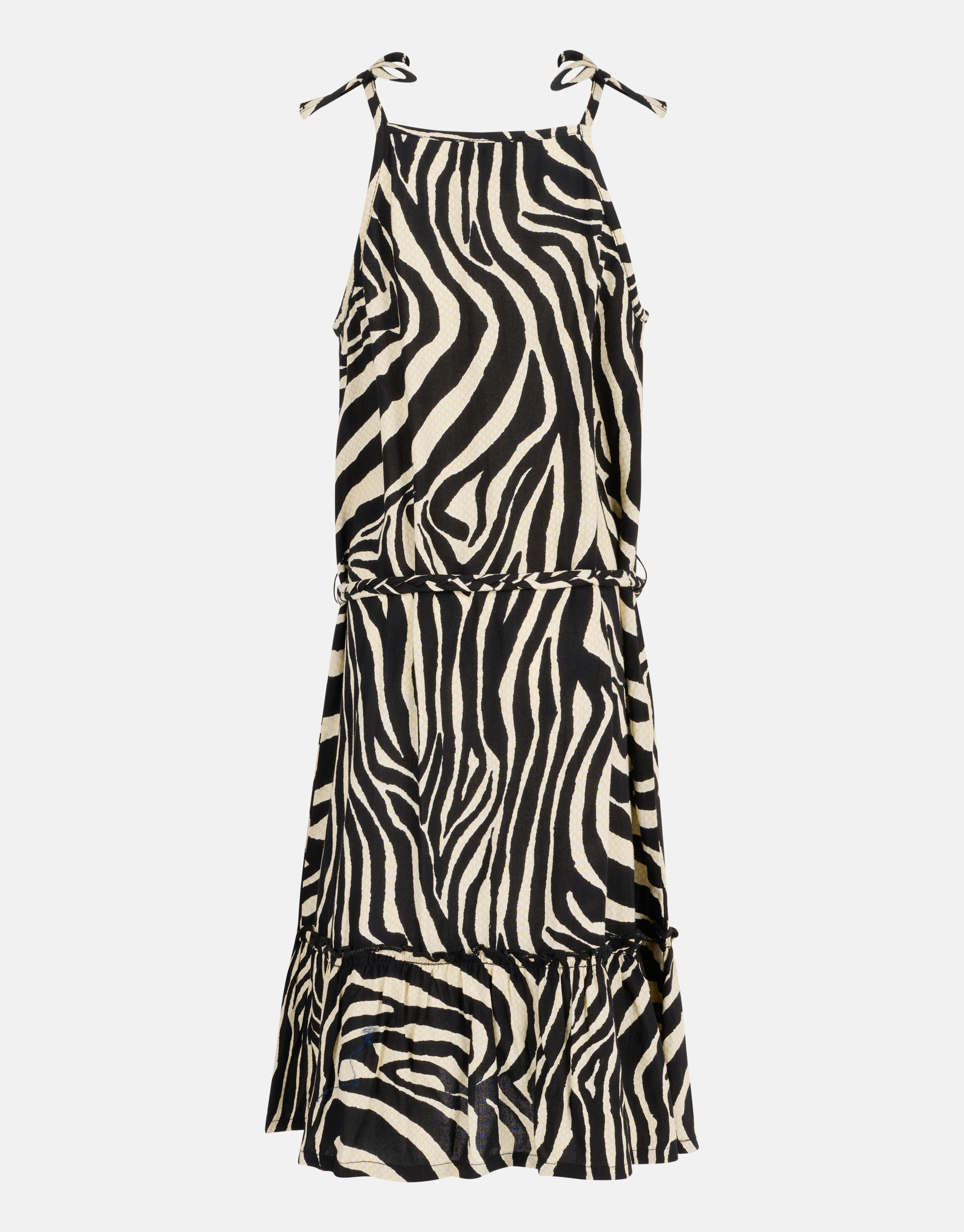 Zebra Jurk Zwart/Gebroken Wit SHOEBY GIRLS