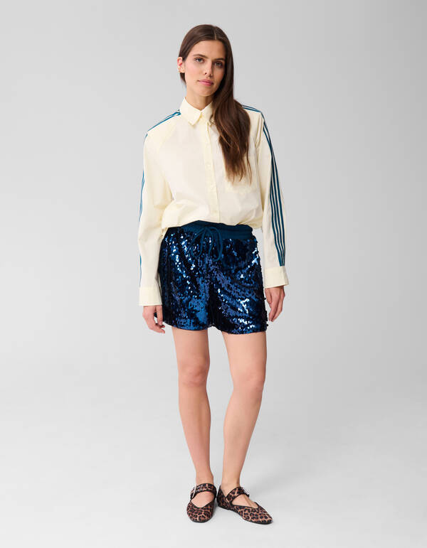 Sequin Short Blauw SHOEBY WOMEN