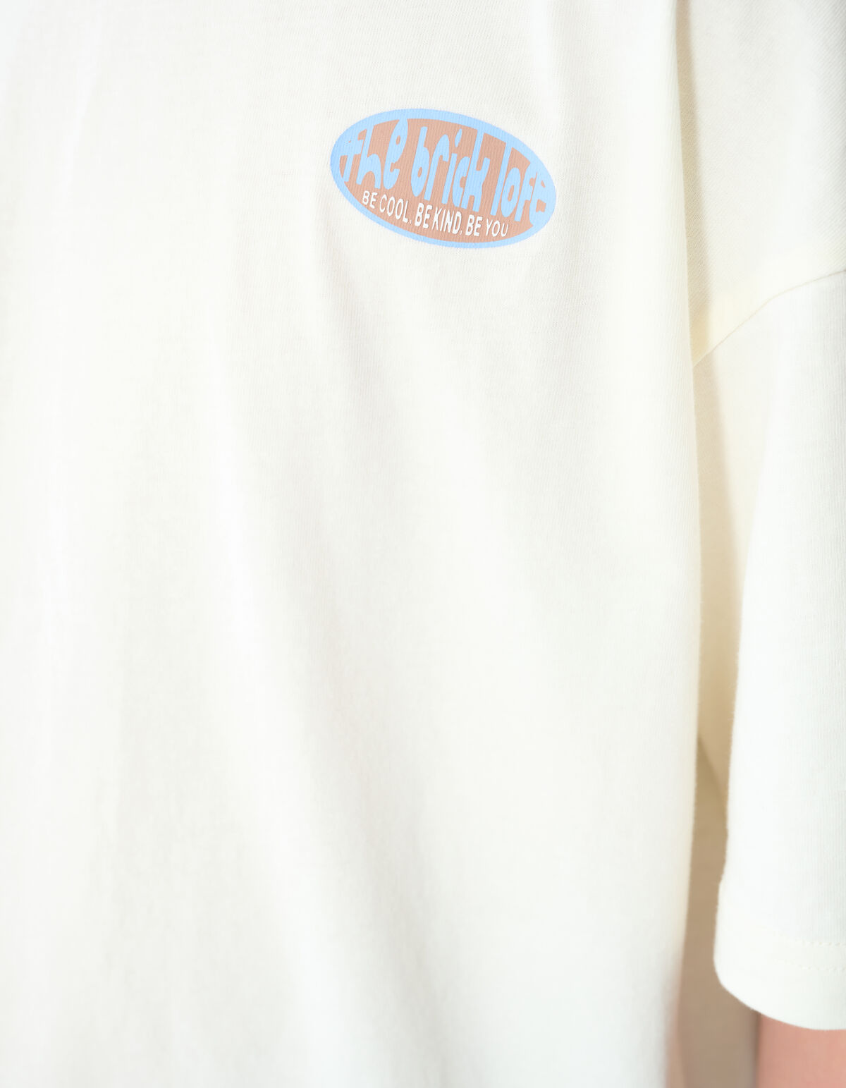 Brick Artwork T-shirt Gebroken Wit SHOEBY BOYS
