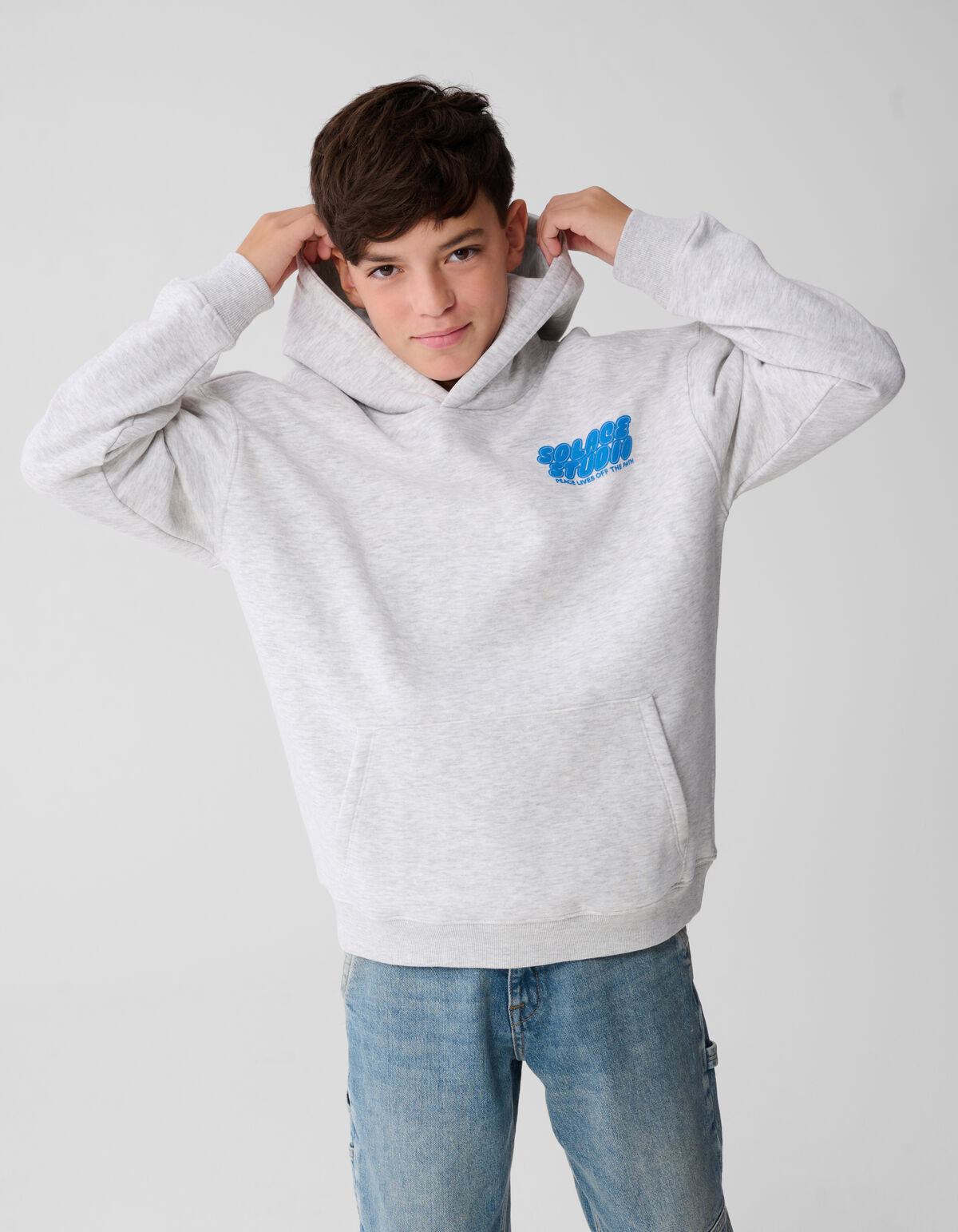 Solace Artwork Hoodie Grijs SHOEBY BOYS