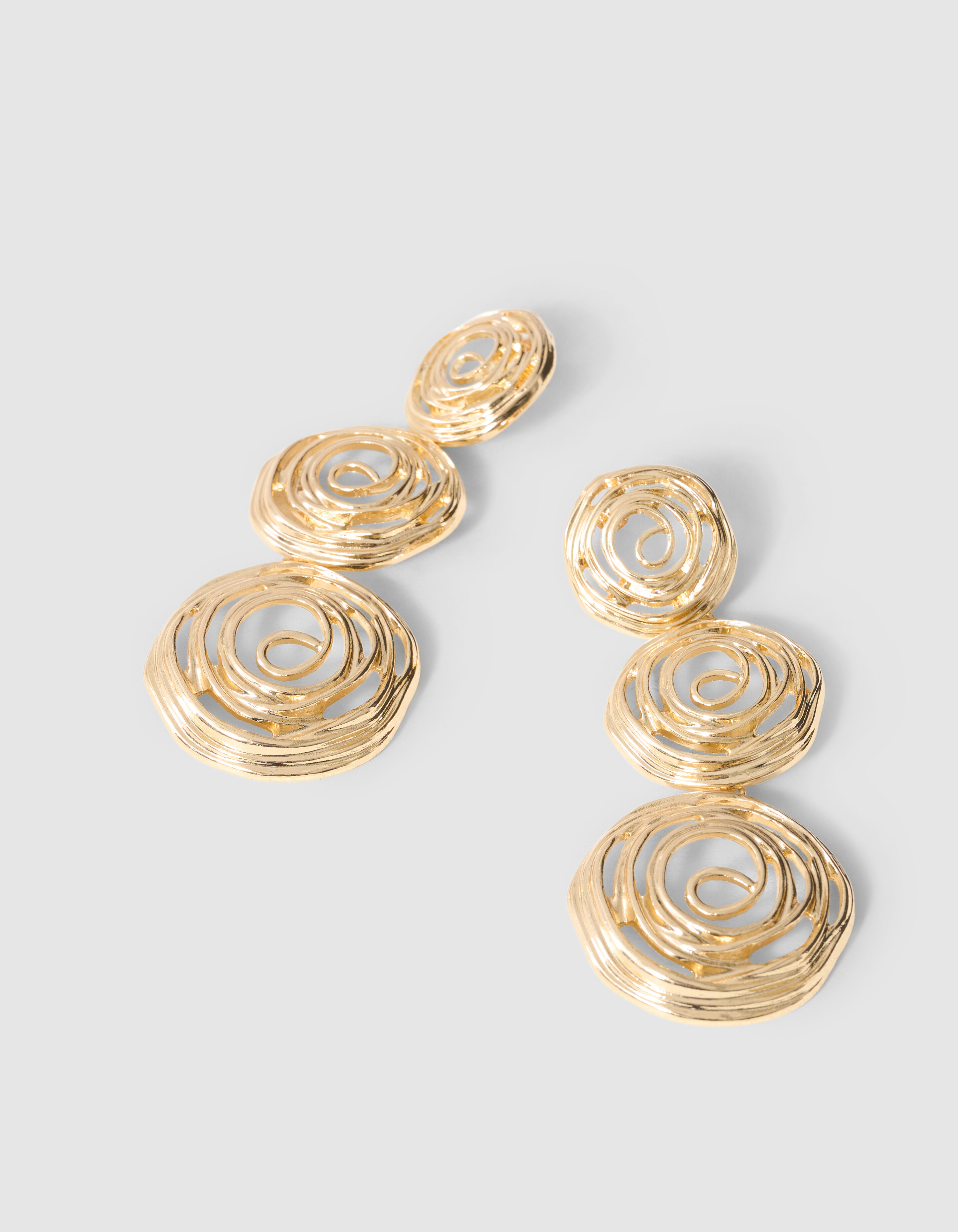 Round Swirl Oorbellen Goud SHOEBY ACCESSOIRES